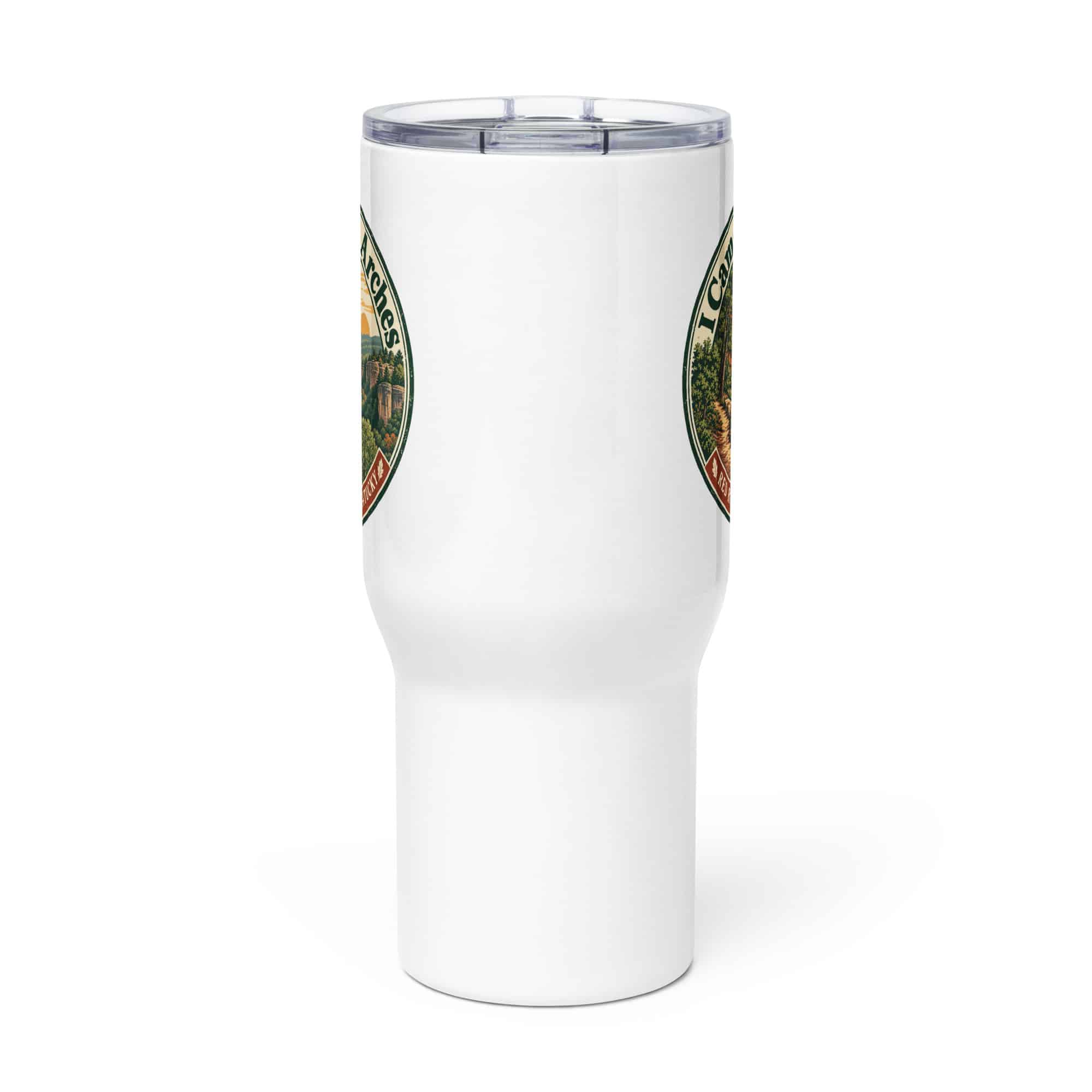Red River Gorge Travel Mug: I Came for the Arches, Vintage Round Badge