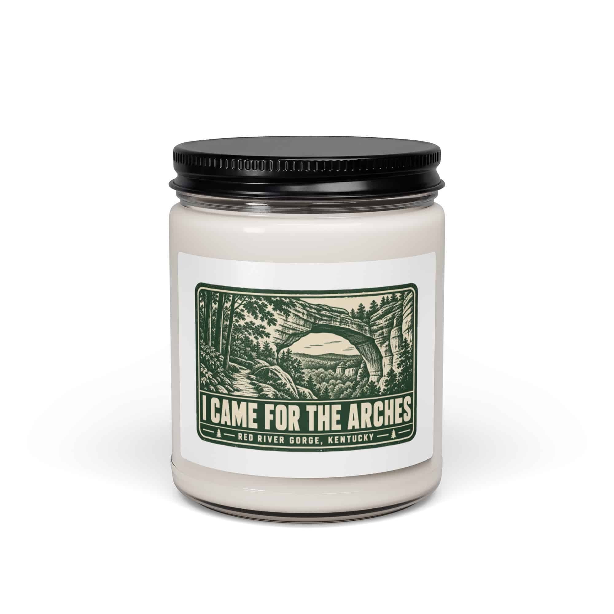 Red River Gorge Soy Wax Candle: I Came for the Arches, Forest Ink Stamp