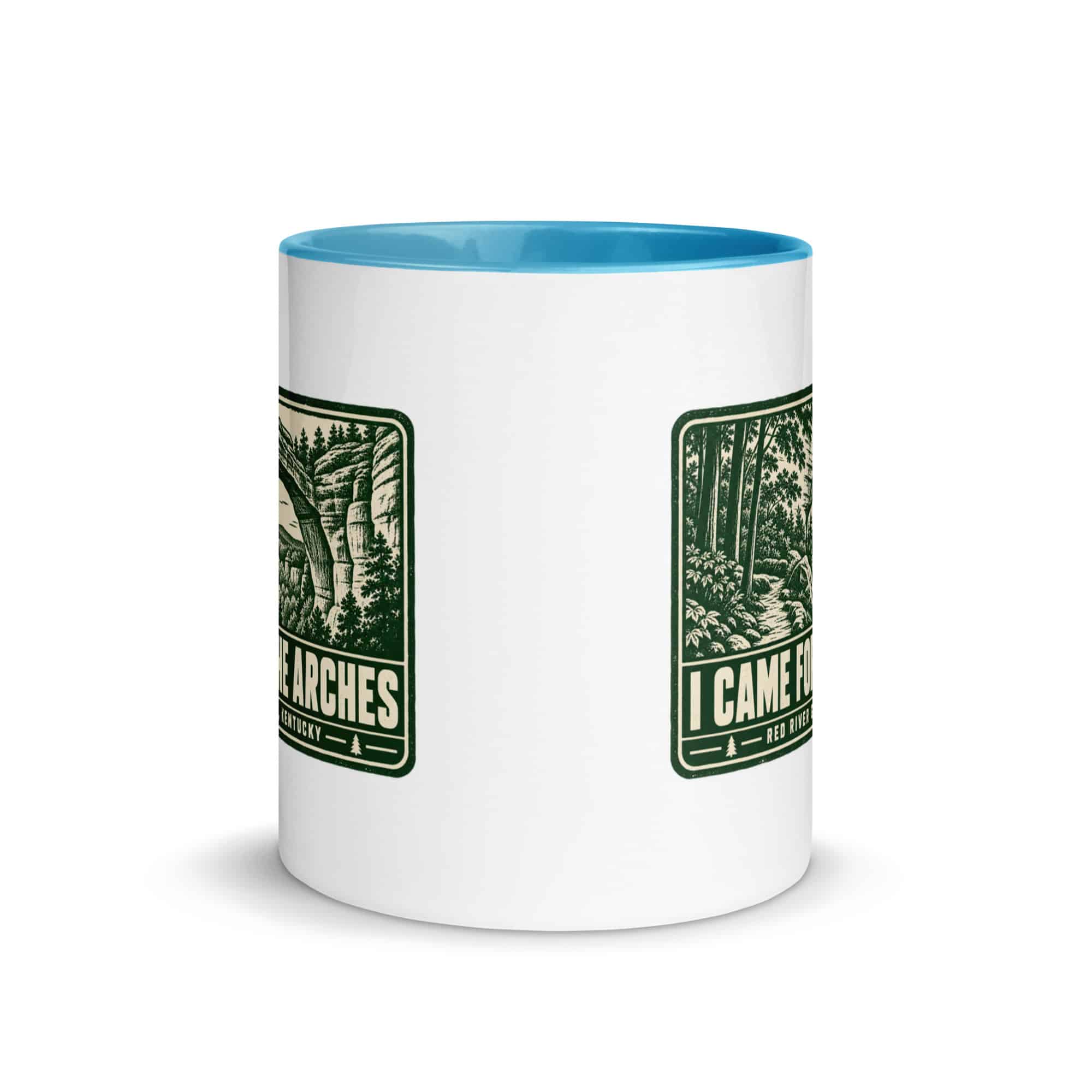 Red River Gorge Color Inside Coffee Mug: I Came for the Arches, Forest Ink Stamp
