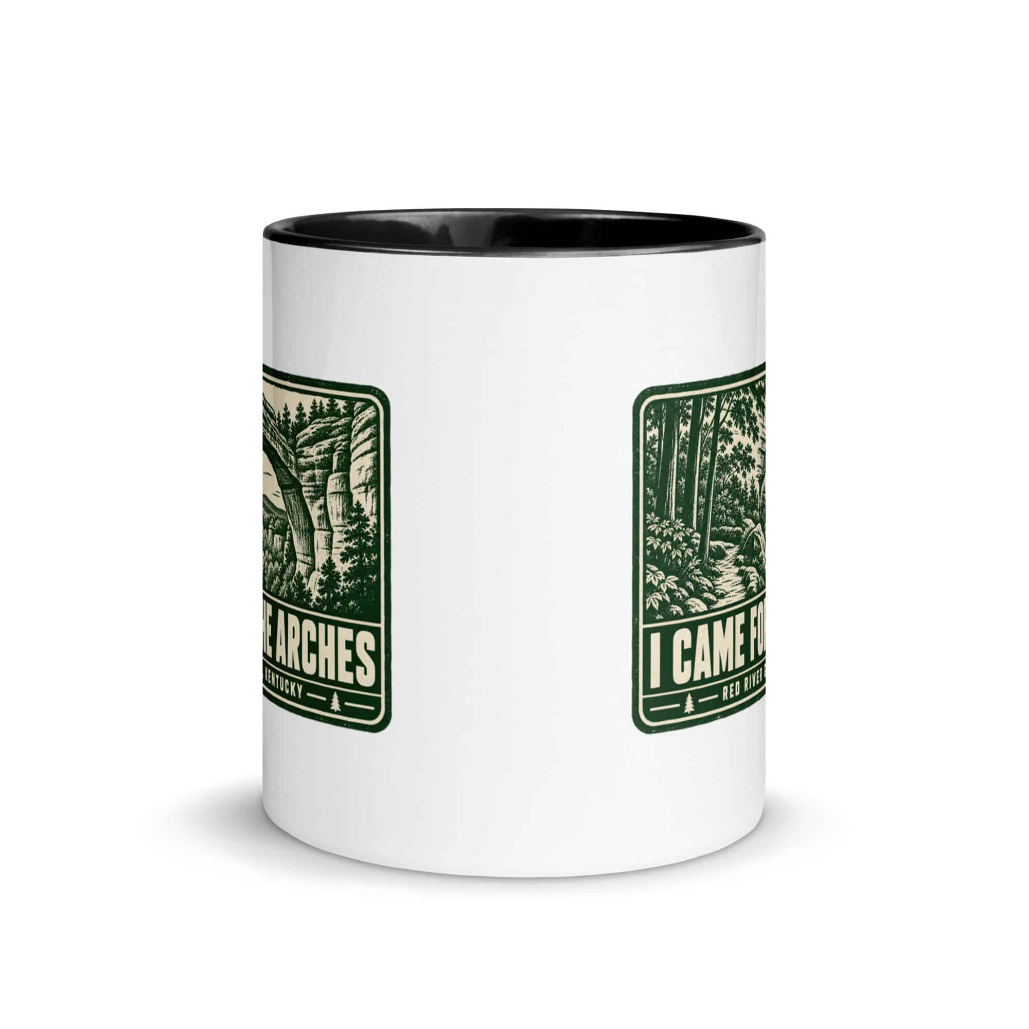 Red River Gorge Color Inside Coffee Mug: I Came for the Arches, Forest Ink Stamp