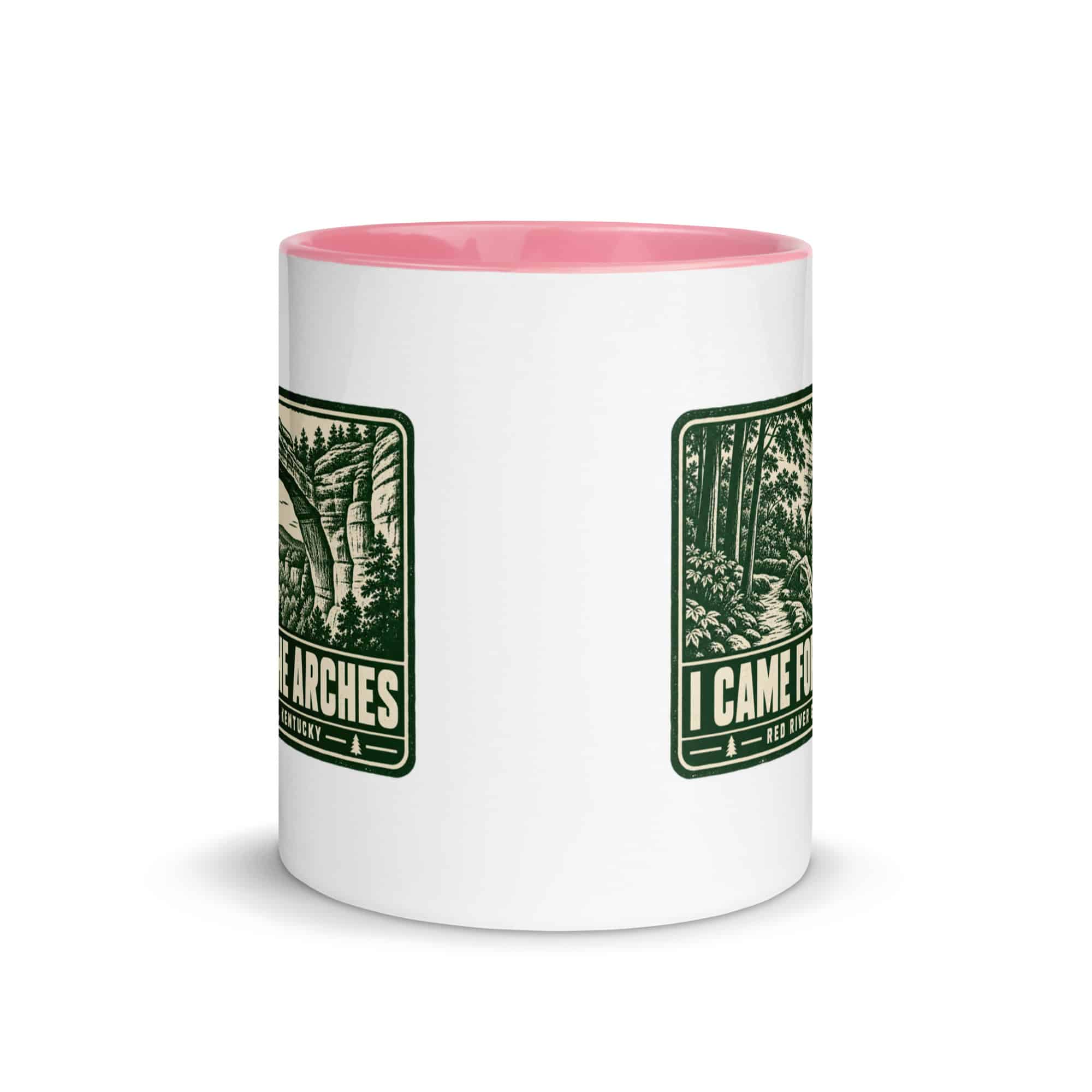 Red River Gorge Color Inside Coffee Mug: I Came for the Arches, Forest Ink Stamp