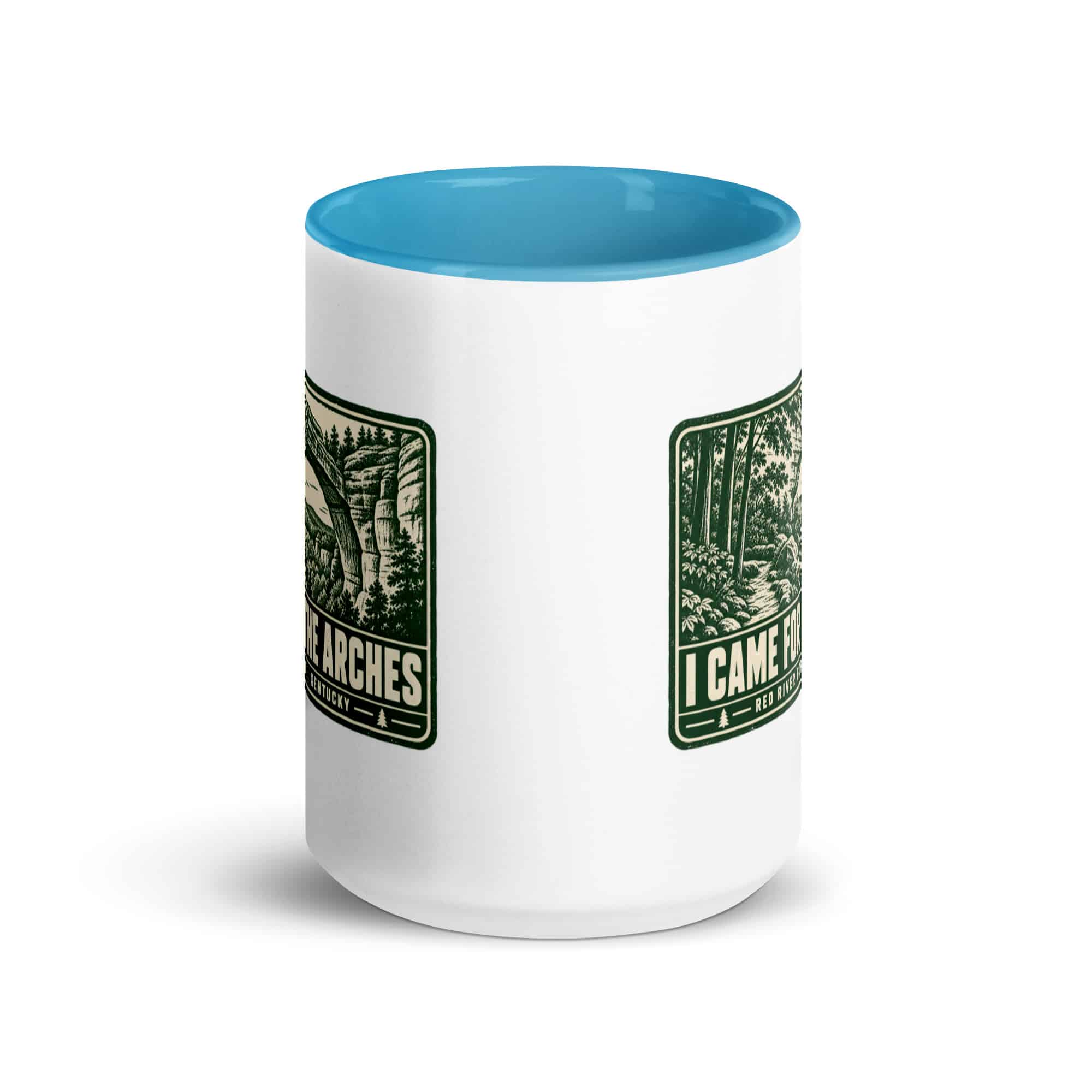 Red River Gorge Color Inside Coffee Mug: I Came for the Arches, Forest Ink Stamp
