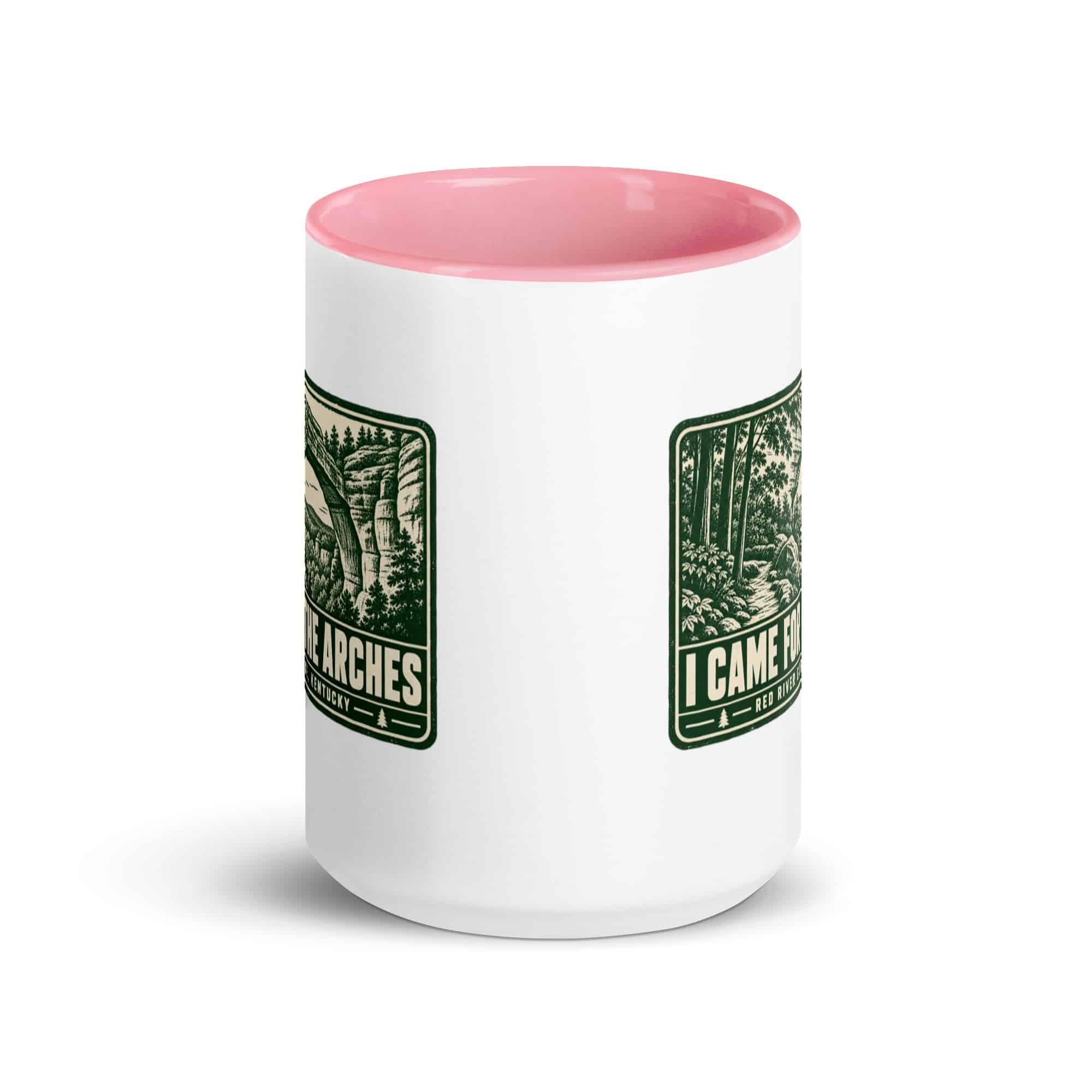 Red River Gorge Color Inside Coffee Mug: I Came for the Arches, Forest Ink Stamp