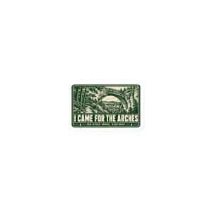 Red River Gorge Die-Cut Magnet: I Came for the Arches, Forest Ink Stamp - 3″×3″ - Main