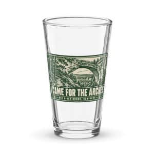 Red River Gorge Pint Glass: I Came for the Arches, Forest Ink Stamp - 16 oz - Main