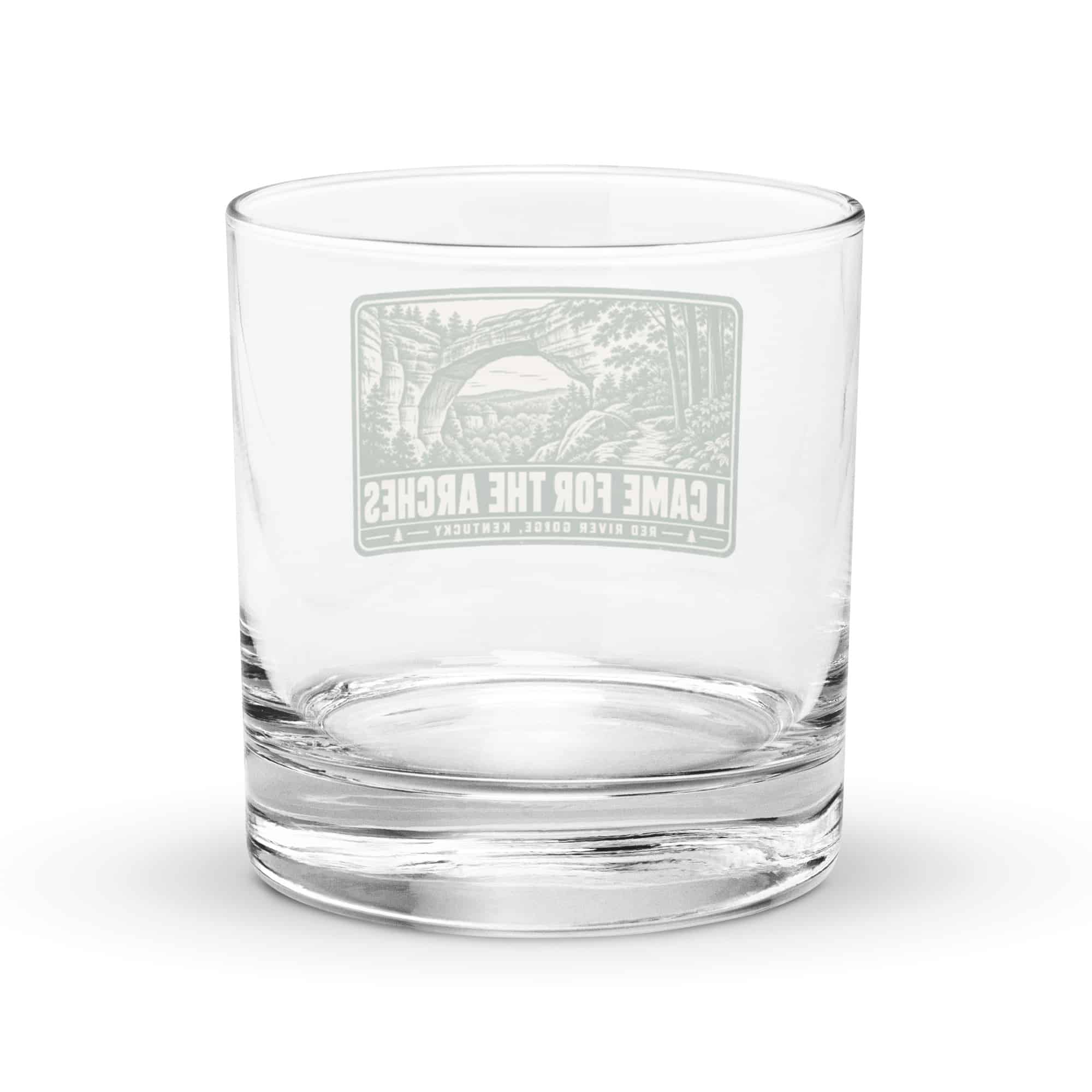 Red River Gorge Rocks Glass: I Came for the Arches, Forest Ink Stamp