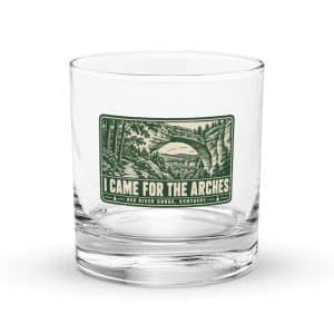 Red River Gorge Rocks Glass: I Came for the Arches, Forest Ink Stamp - 10.5 oz - Main