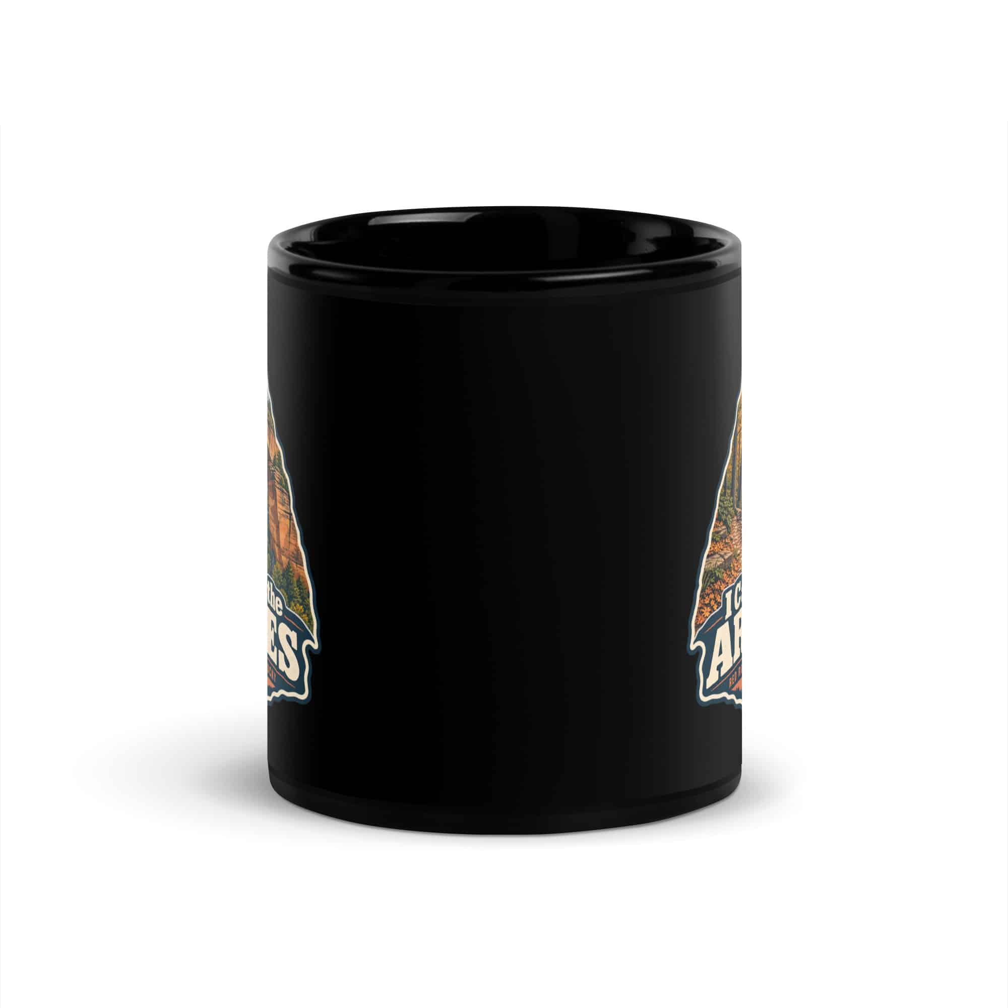 Red River Gorge Black Coffee Mug: I Came for the Arches, Scenic Shield Badge