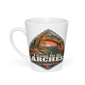 Red River Gorge Latte Mug: I Came for the Arches, Scenic Shield Badge - 12 oz - Main