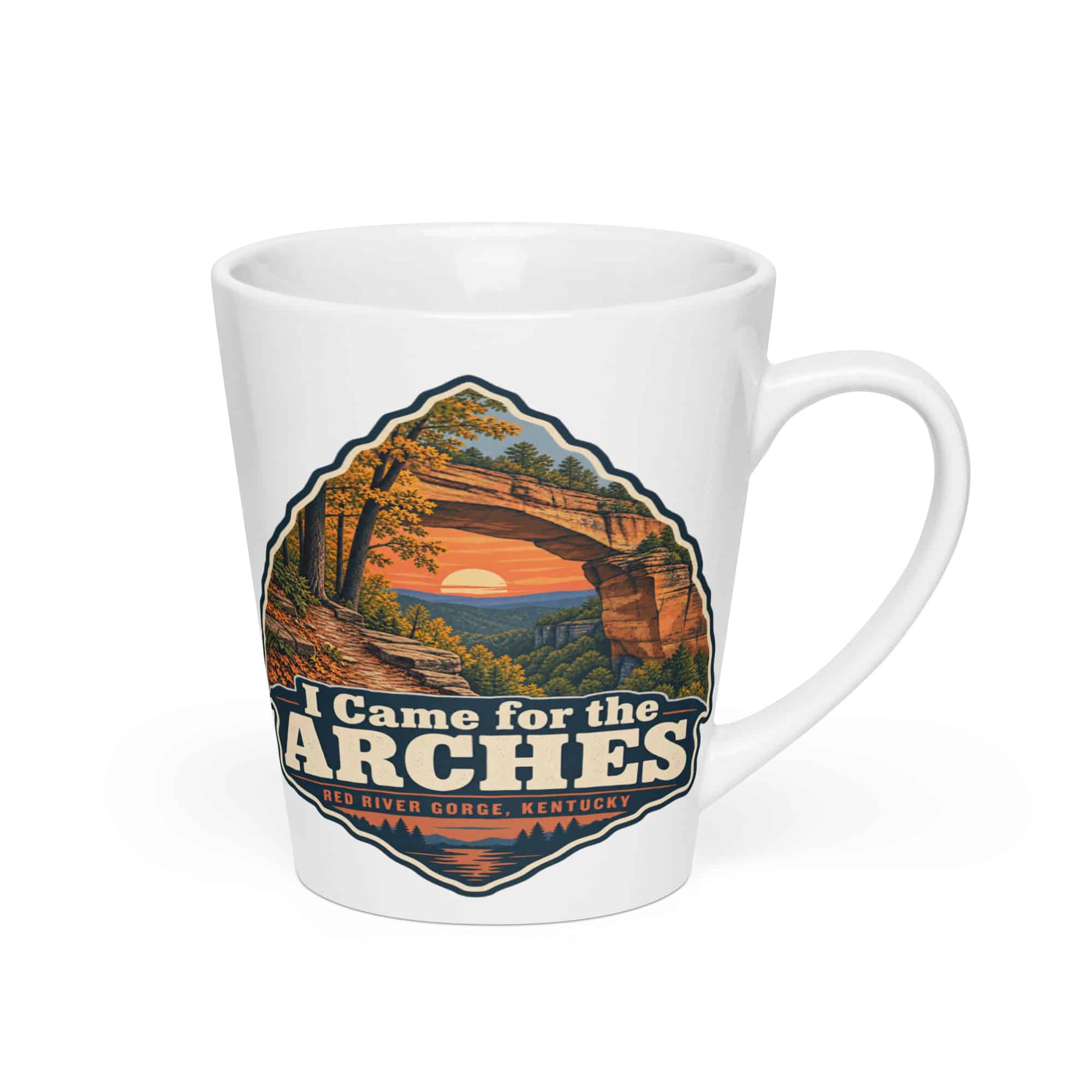 Red River Gorge Latte Mug: I Came for the Arches, Scenic Shield Badge