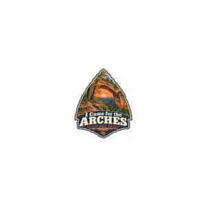 Red River Gorge Die-Cut Magnet: I Came for the Arches, Scenic Shield Badge - 3″×3″ - Main