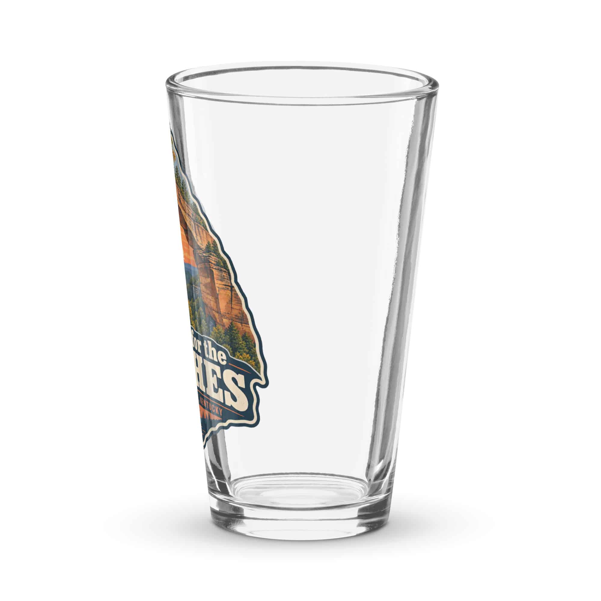 Red River Gorge Pint Glass: I Came for the Arches, Scenic Shield Badge