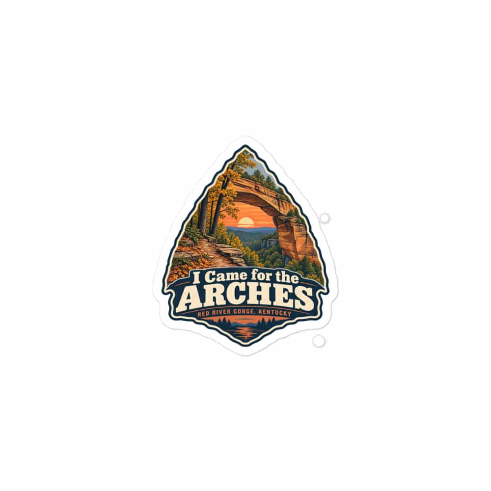Red River Gorge Vinyl Sticker: I Came for the Arches, Scenic Shield Badge