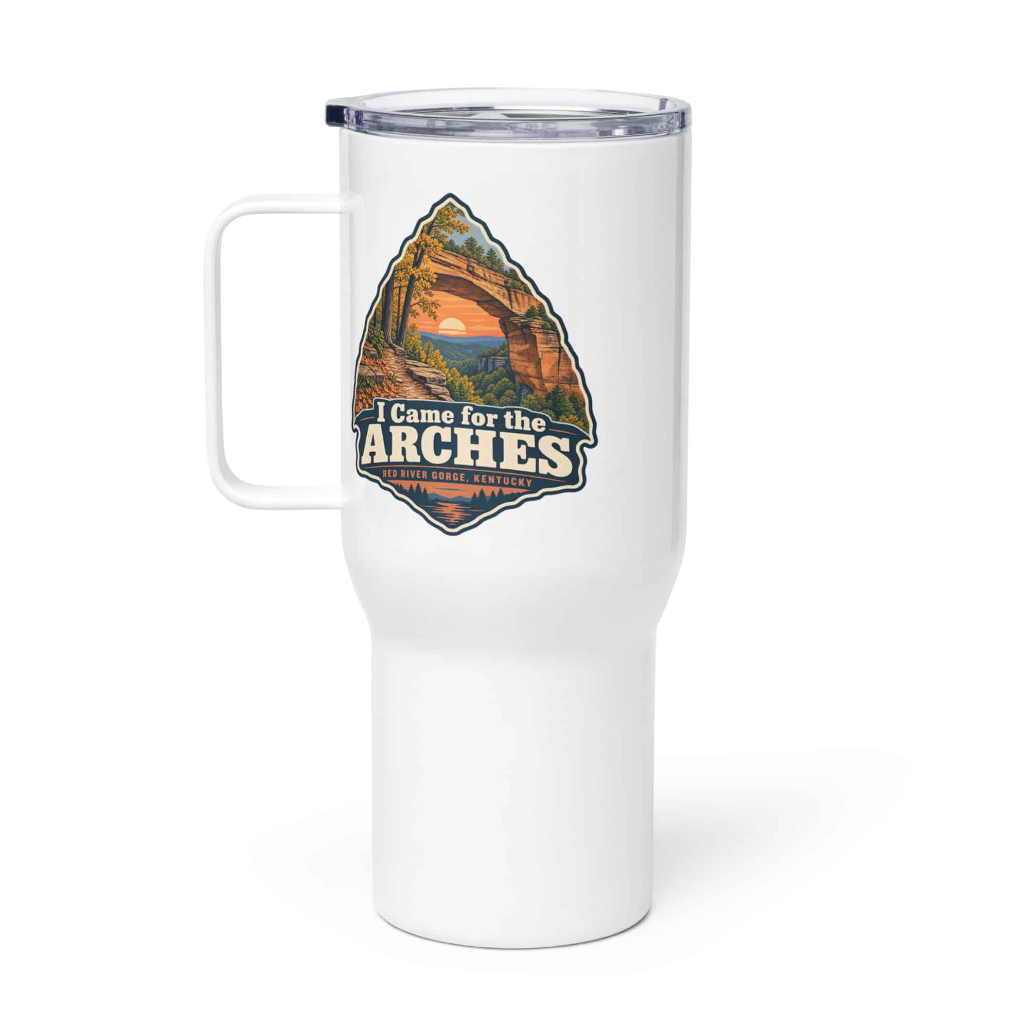Red River Gorge Travel Mug: I Came for the Arches, Scenic Shield Badge