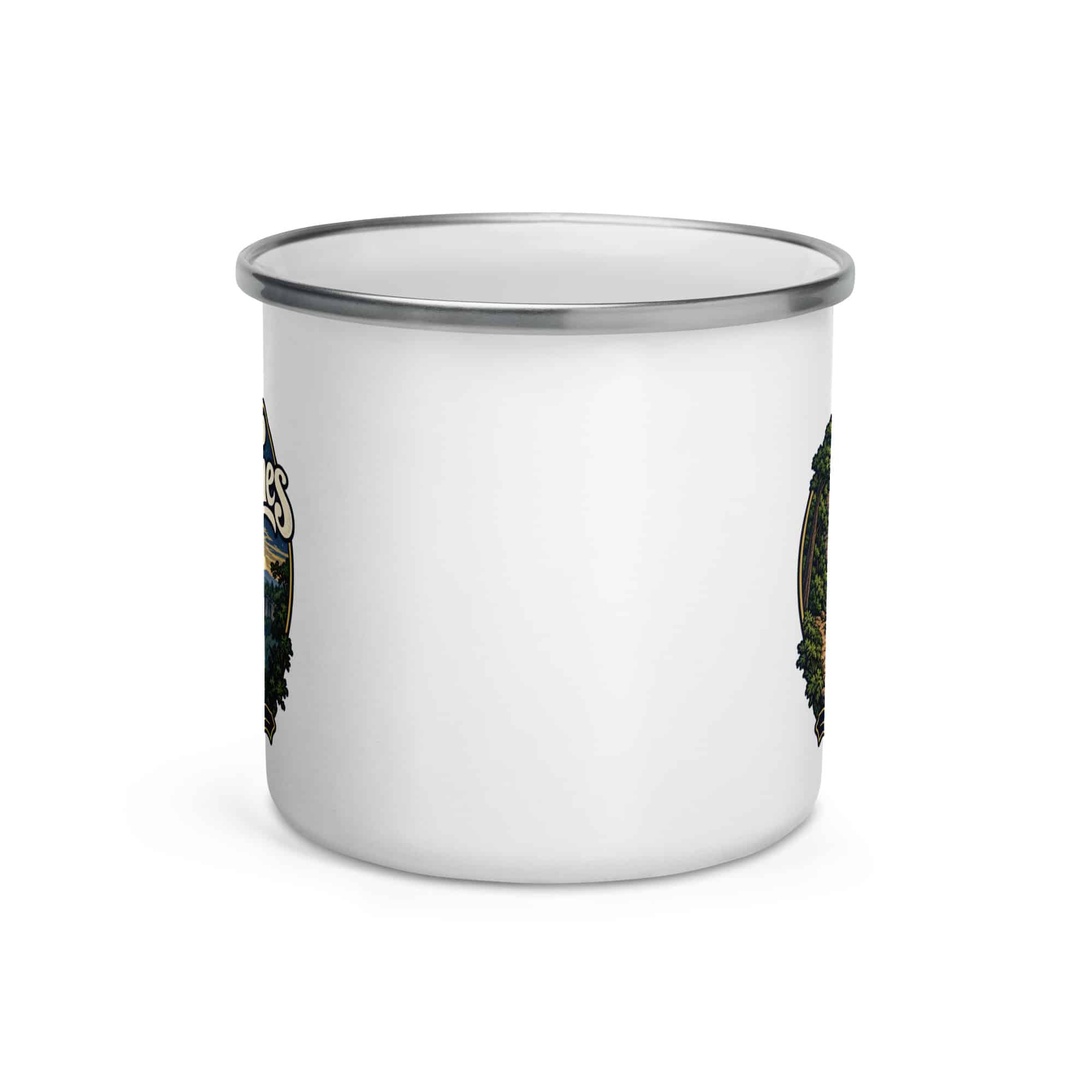 Red River Gorge Enamel Camp Mug: I Came for the Arches, Woodland Scenic Lettering