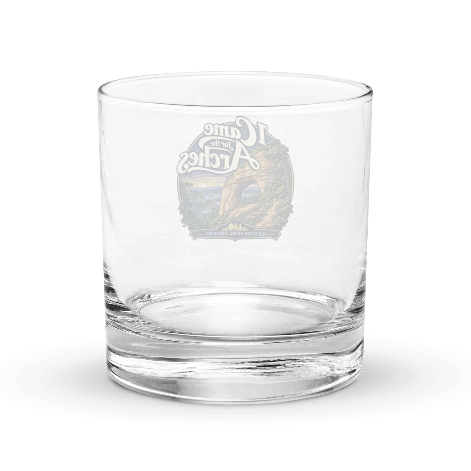 Red River Gorge Rocks Glass: I Came for the Arches, Woodland Scenic Lettering