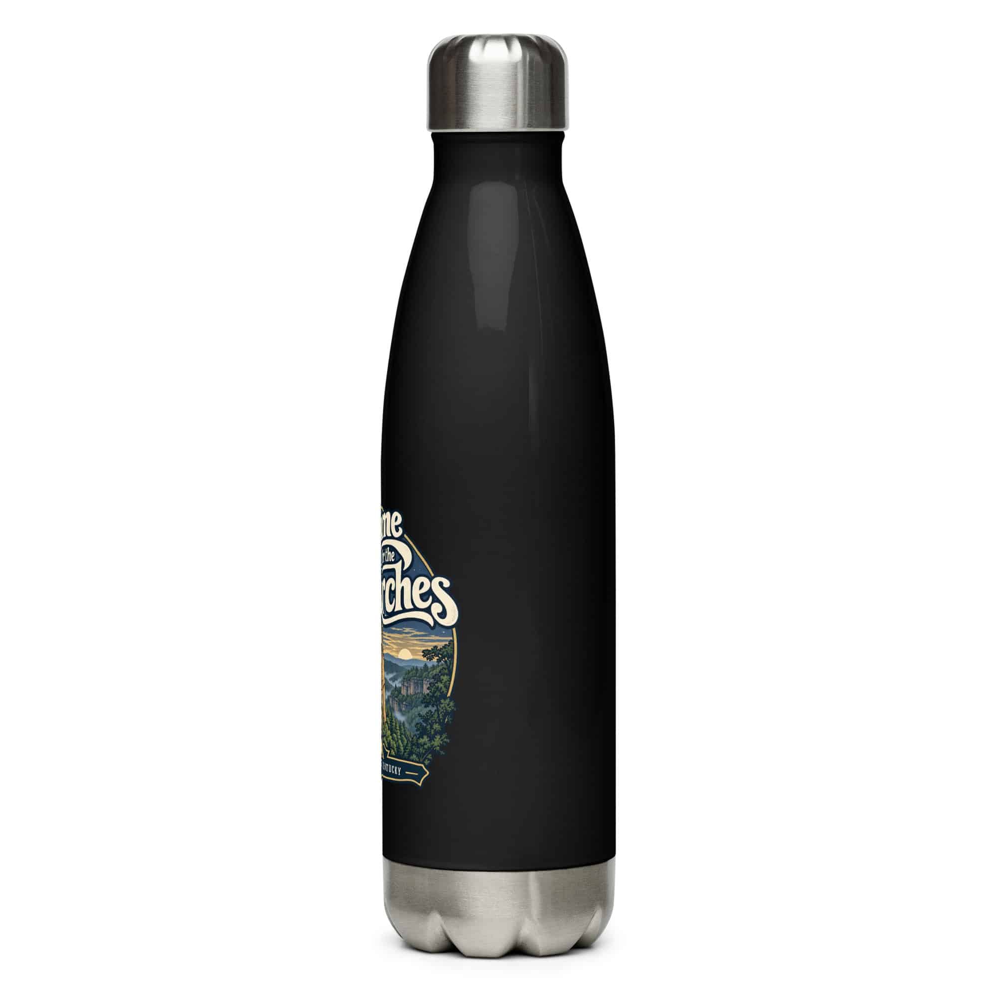 Red River Gorge Stainless Steel Water Bottle: I Came for the Arches, Woodland Scenic Lettering