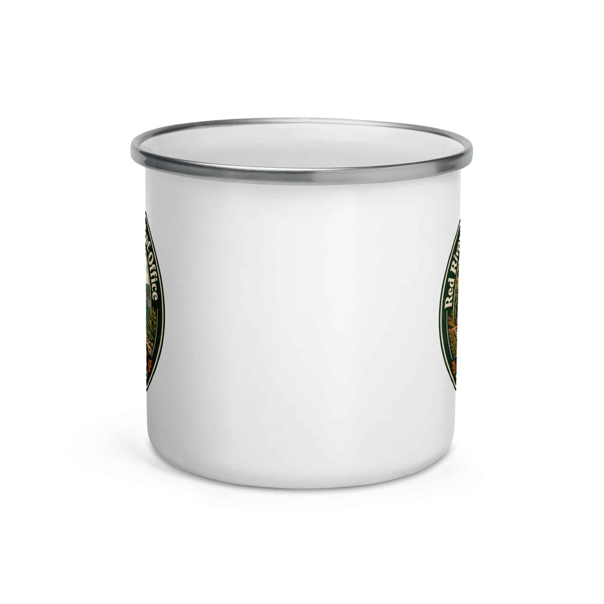 Red River Gorge Enamel Camp Mug: Red River Gorge Is My Out-of-Office, Vintage Round Badge