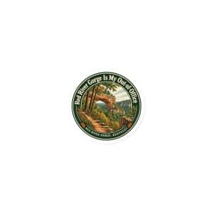 Red River Gorge Die-Cut Magnet: Red River Gorge Is My Out-of-Office, Vintage Round Badge - 3″×3″ - Main