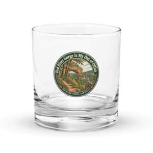 Red River Gorge Rocks Glass: Red River Gorge Is My Out-of-Office, Vintage Round Badge - 10.5 oz - Main
