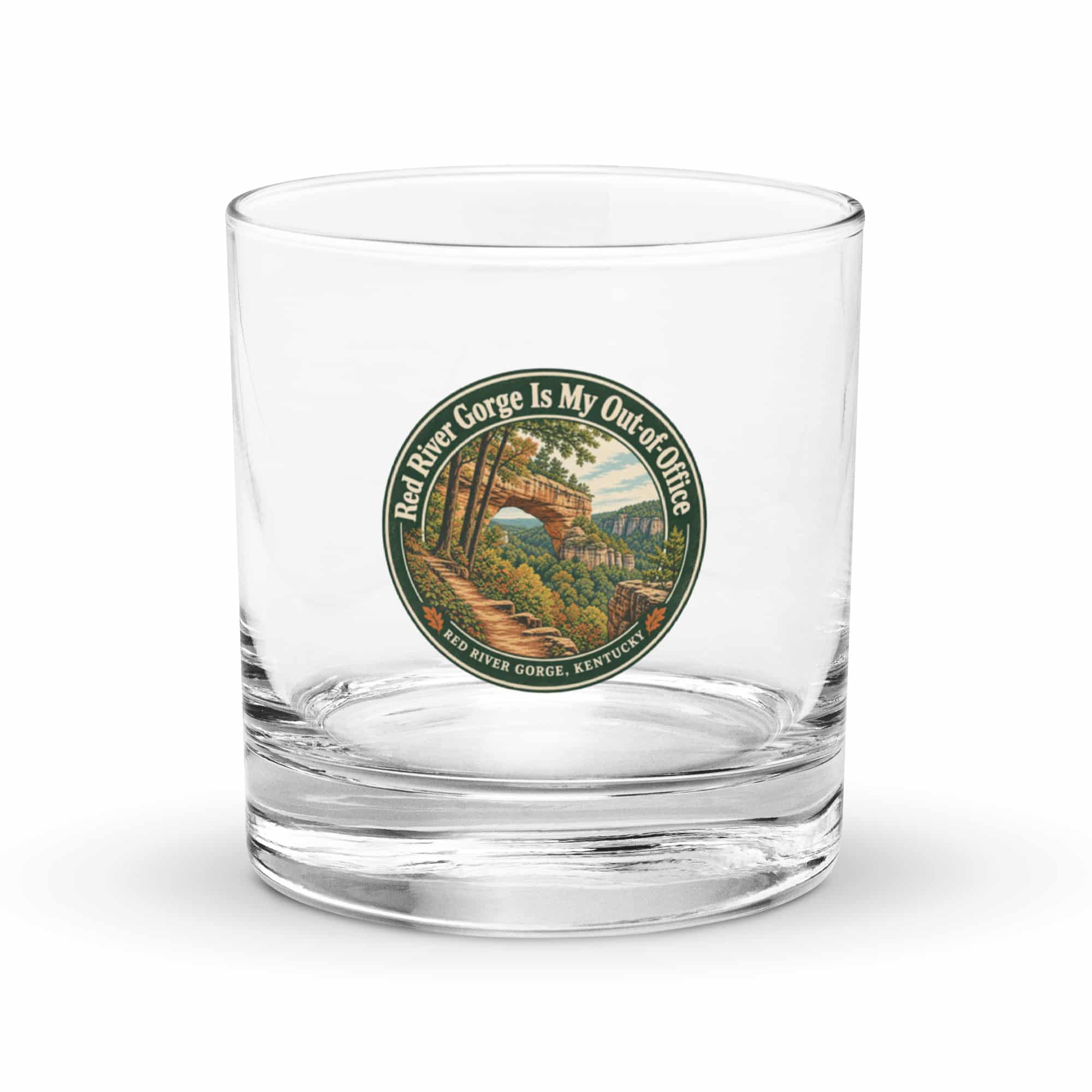 Red River Gorge Rocks Glass: Red River Gorge Is My Out-of-Office, Vintage Round Badge