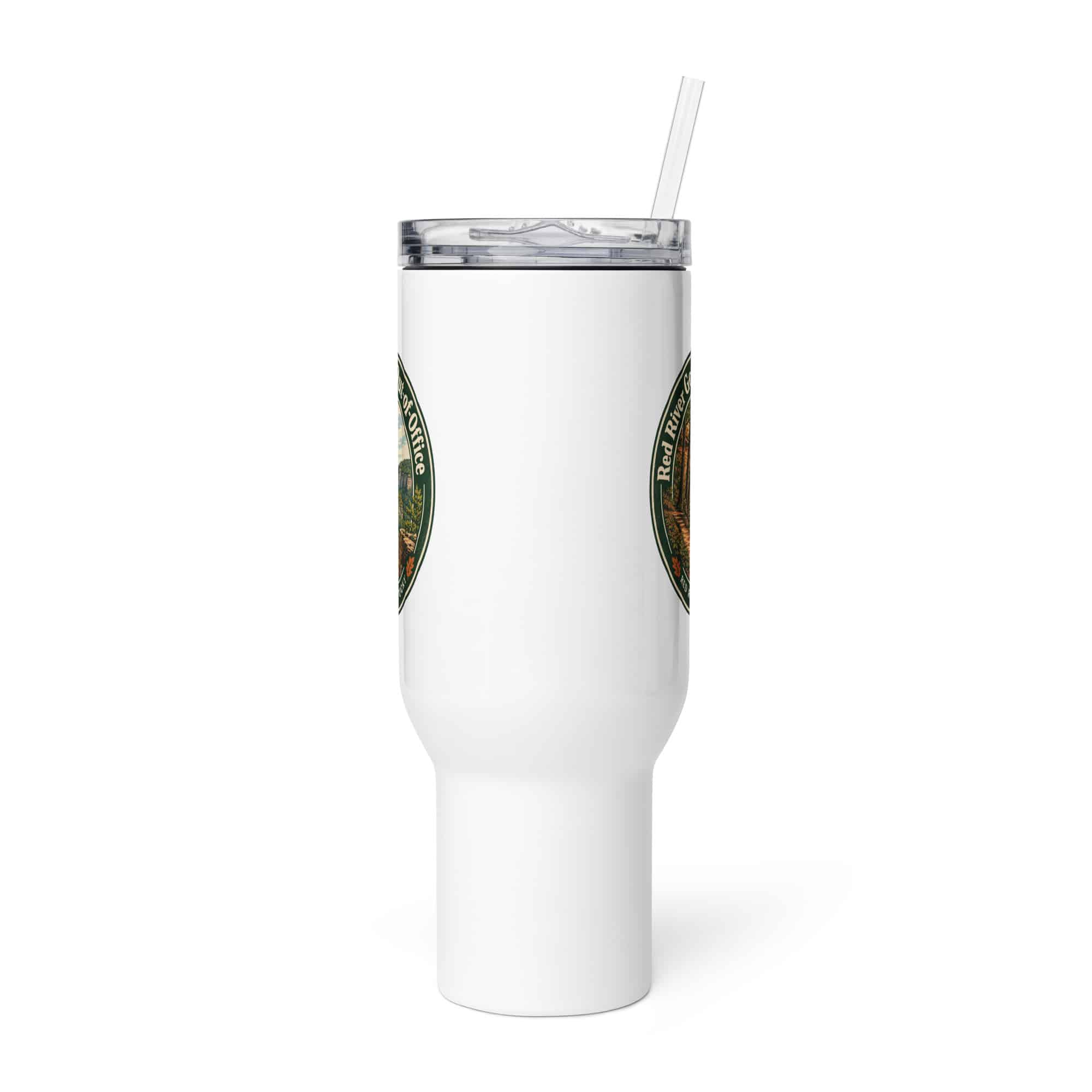 Red River Gorge Travel Mug: Red River Gorge Is My Out-of-Office, Vintage Round Badge