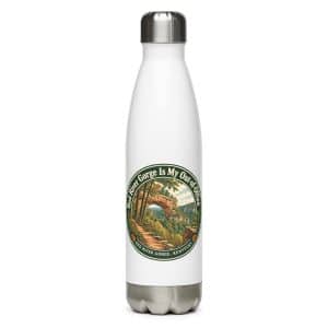 Red River Gorge Stainless Steel Water Bottle: Red River Gorge Is My Out-of-Office, Vintage Round Badge - 17 oz - Main