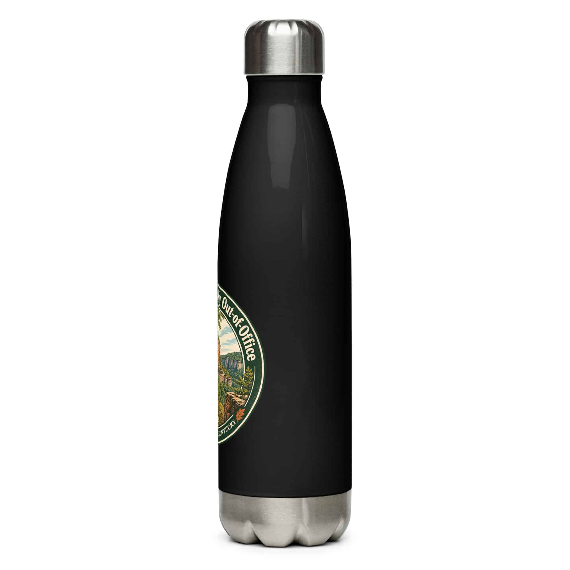 Red River Gorge Stainless Steel Water Bottle: Red River Gorge Is My Out-of-Office, Vintage Round Badge