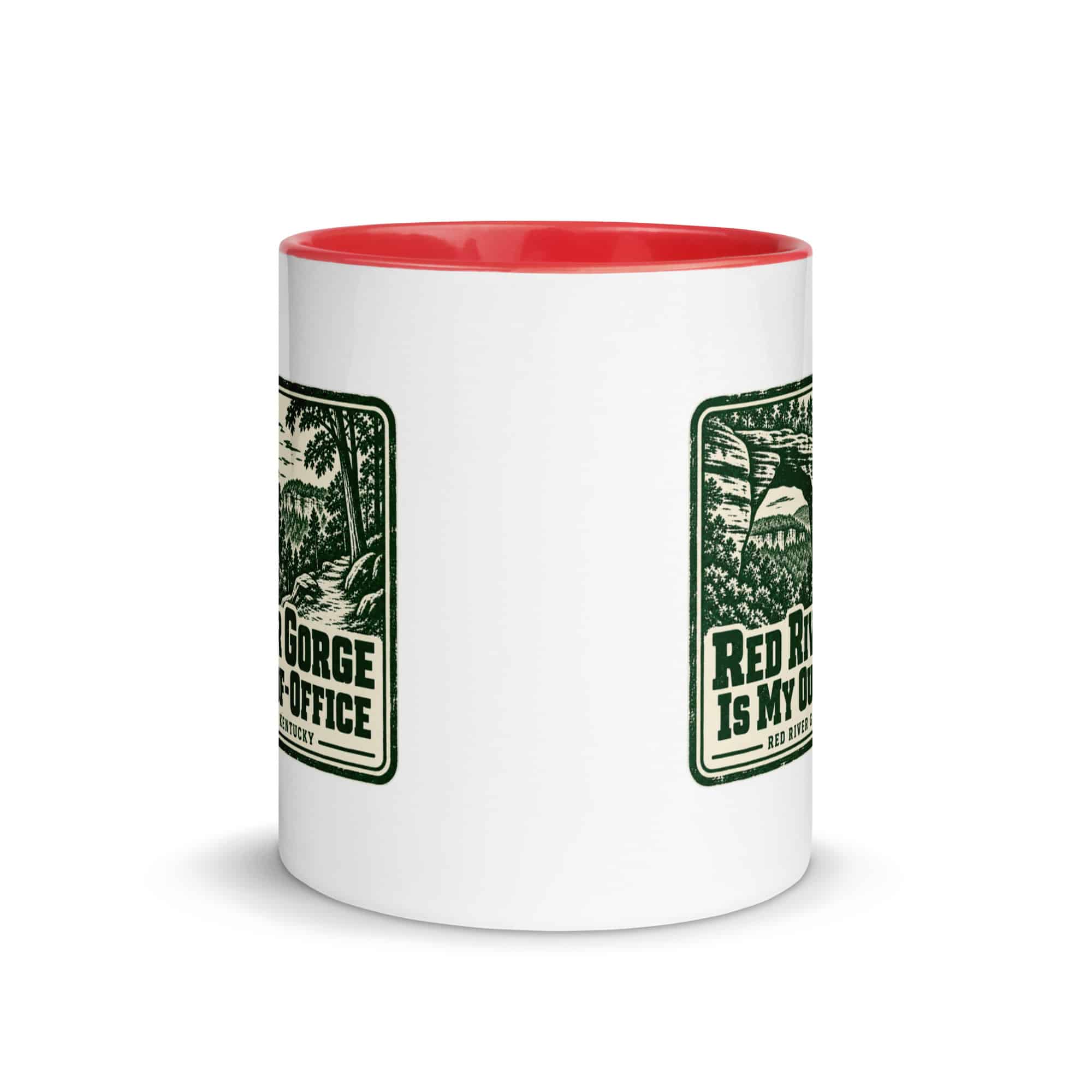 Red River Gorge Color Inside Coffee Mug: Red River Gorge Is My Out-of-Office, Forest Ink Stamp