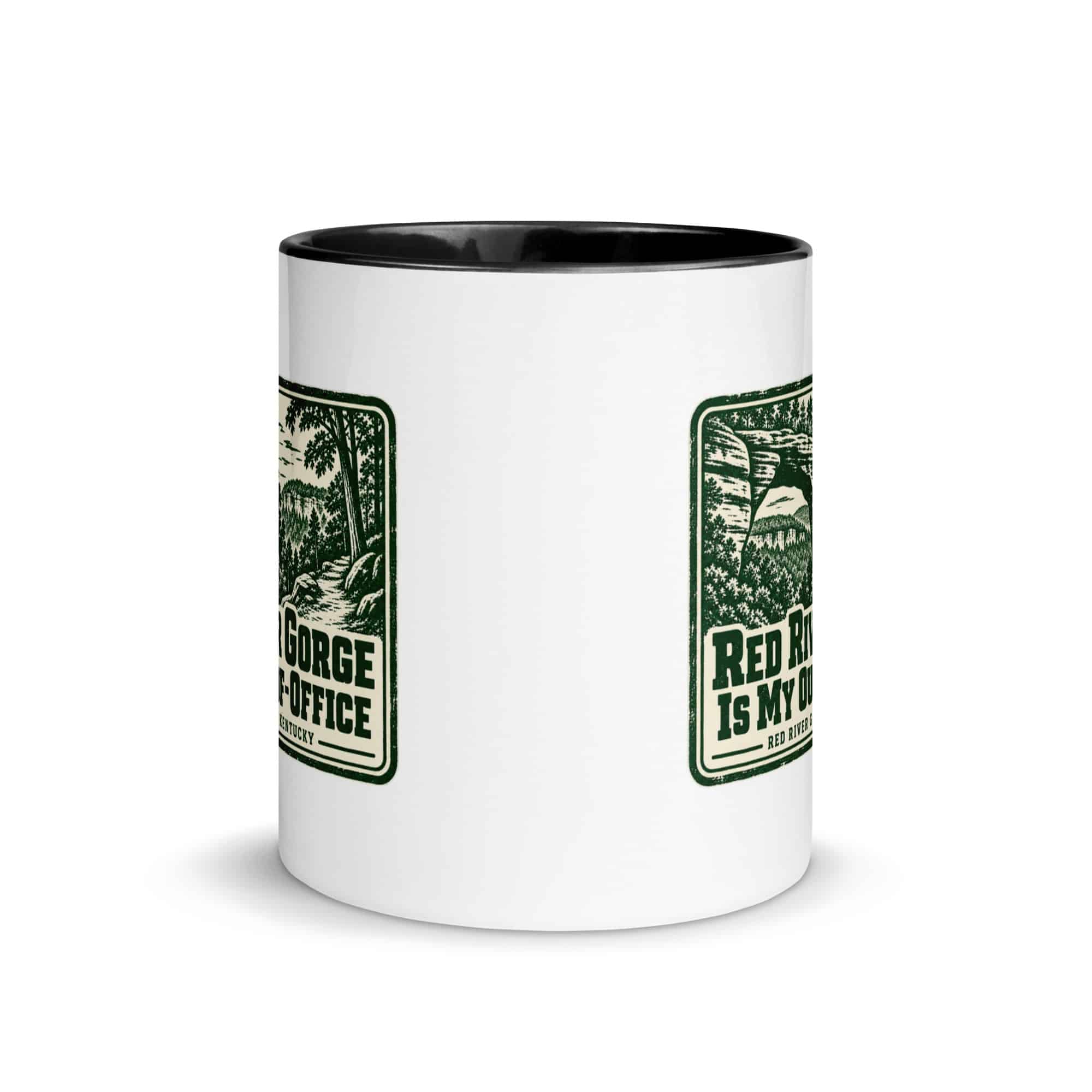 Red River Gorge Color Inside Coffee Mug: Red River Gorge Is My Out-of-Office, Forest Ink Stamp