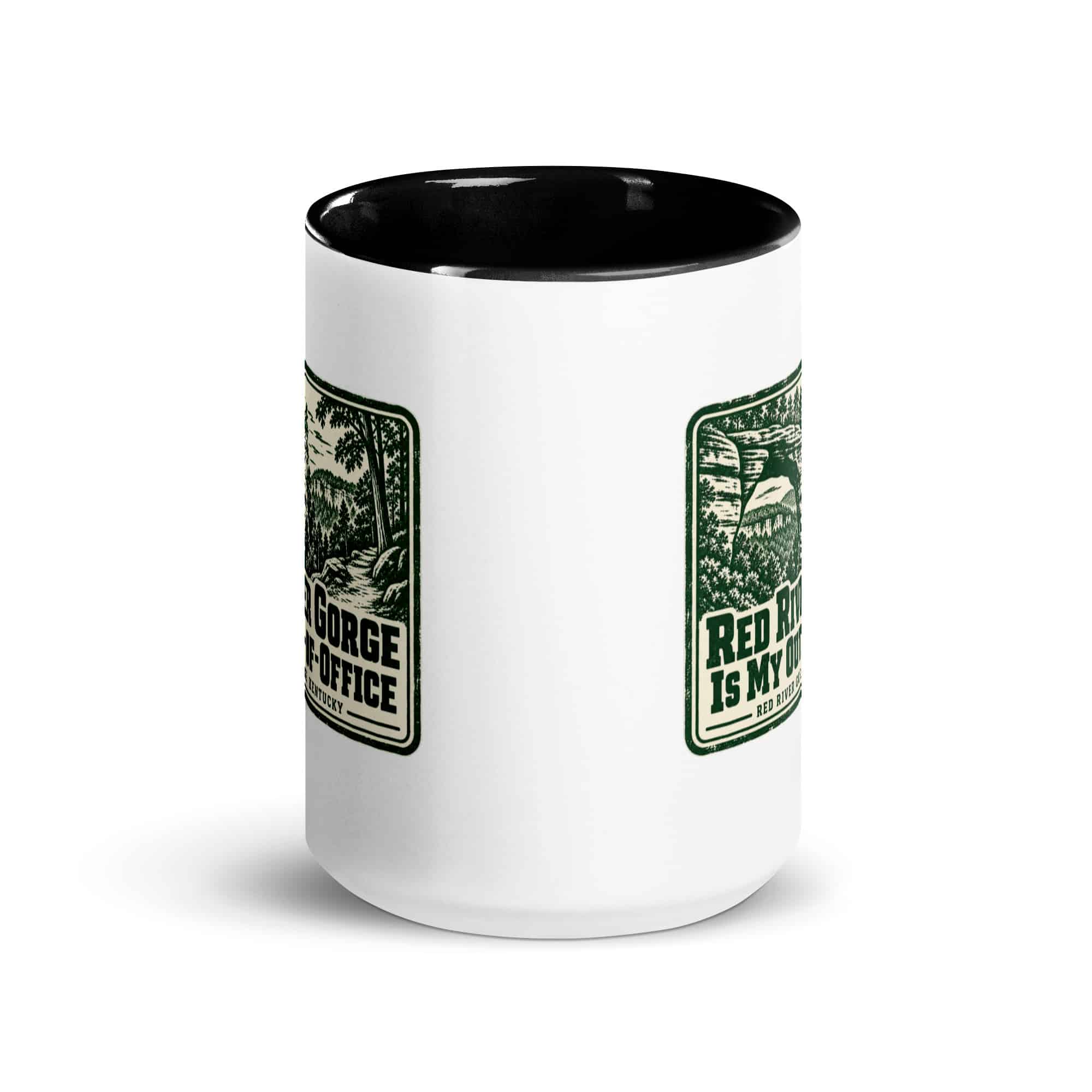 Red River Gorge Color Inside Coffee Mug: Red River Gorge Is My Out-of-Office, Forest Ink Stamp