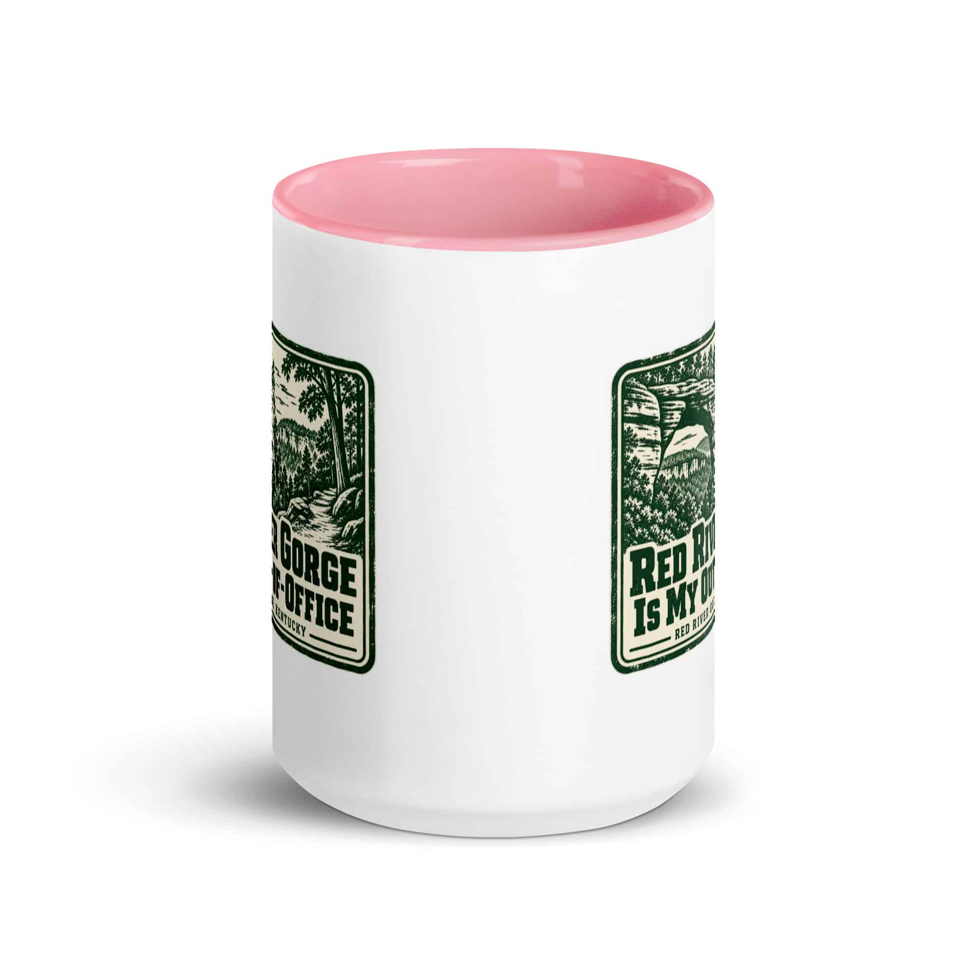 Red River Gorge Color Inside Coffee Mug: Red River Gorge Is My Out-of-Office, Forest Ink Stamp