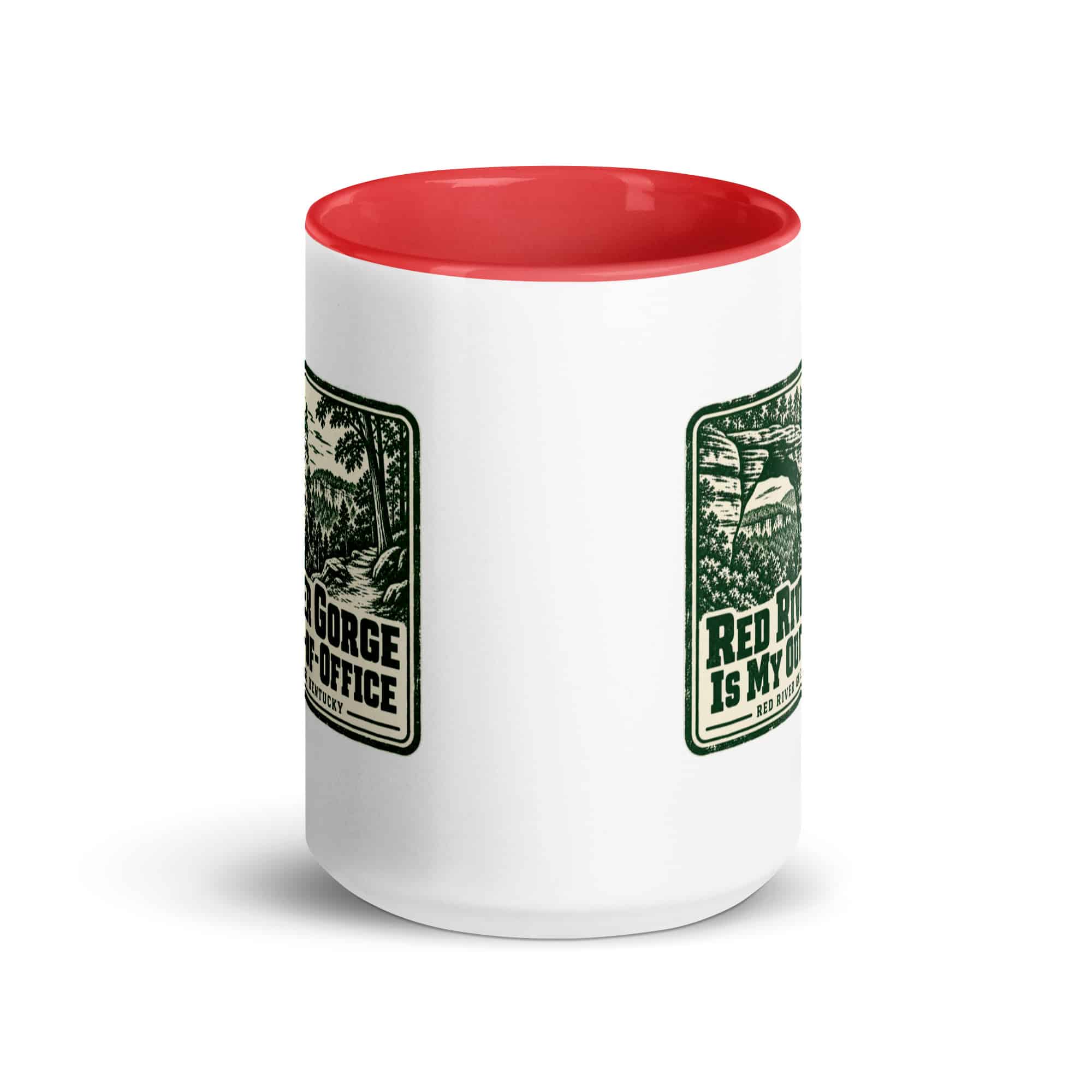 Red River Gorge Color Inside Coffee Mug: Red River Gorge Is My Out-of-Office, Forest Ink Stamp