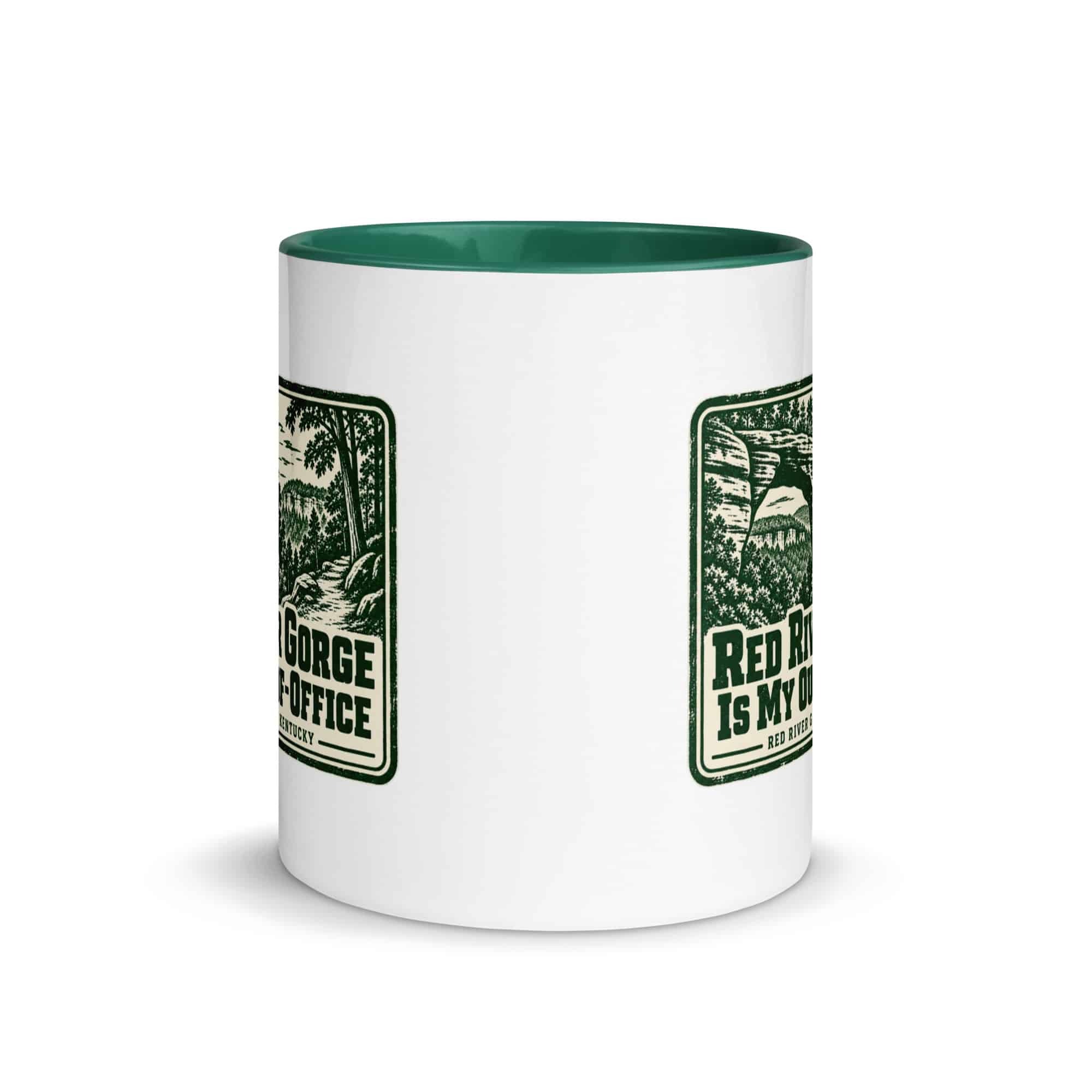 Red River Gorge Color Inside Coffee Mug: Red River Gorge Is My Out-of-Office, Forest Ink Stamp