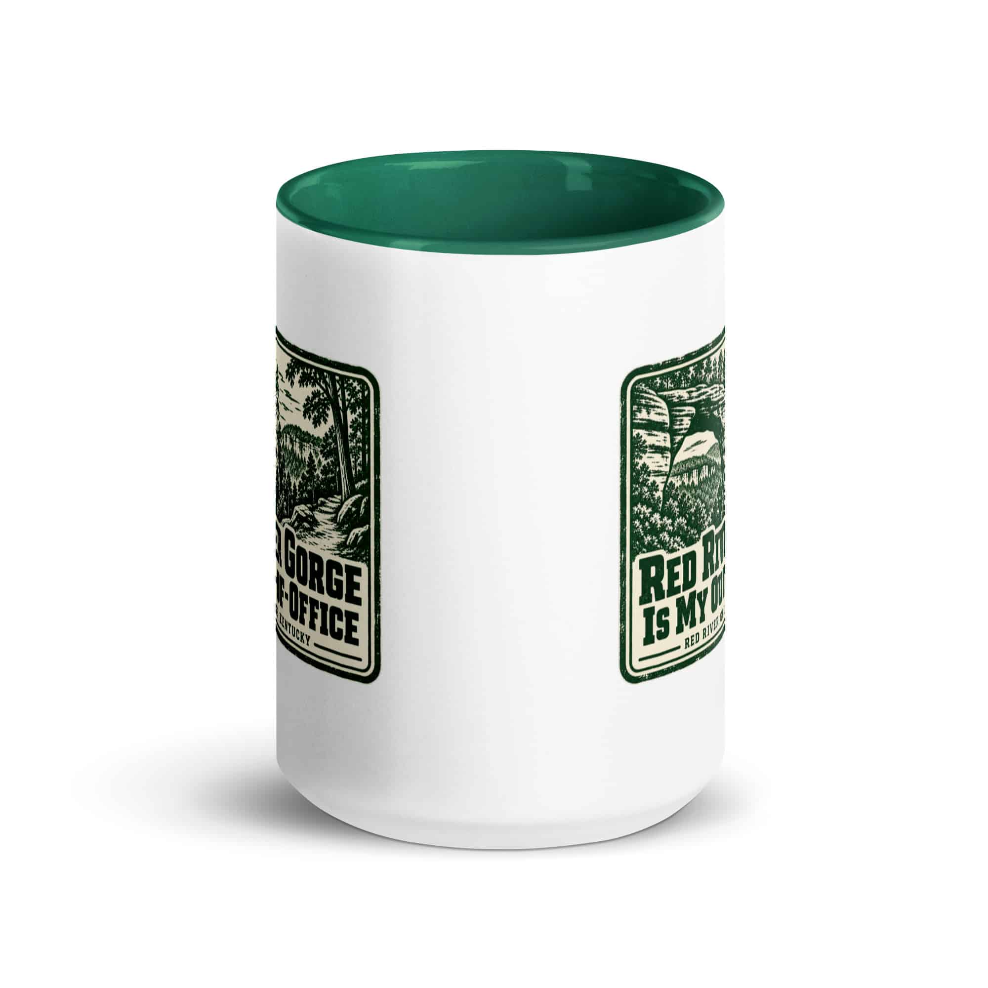 Red River Gorge Color Inside Coffee Mug: Red River Gorge Is My Out-of-Office, Forest Ink Stamp