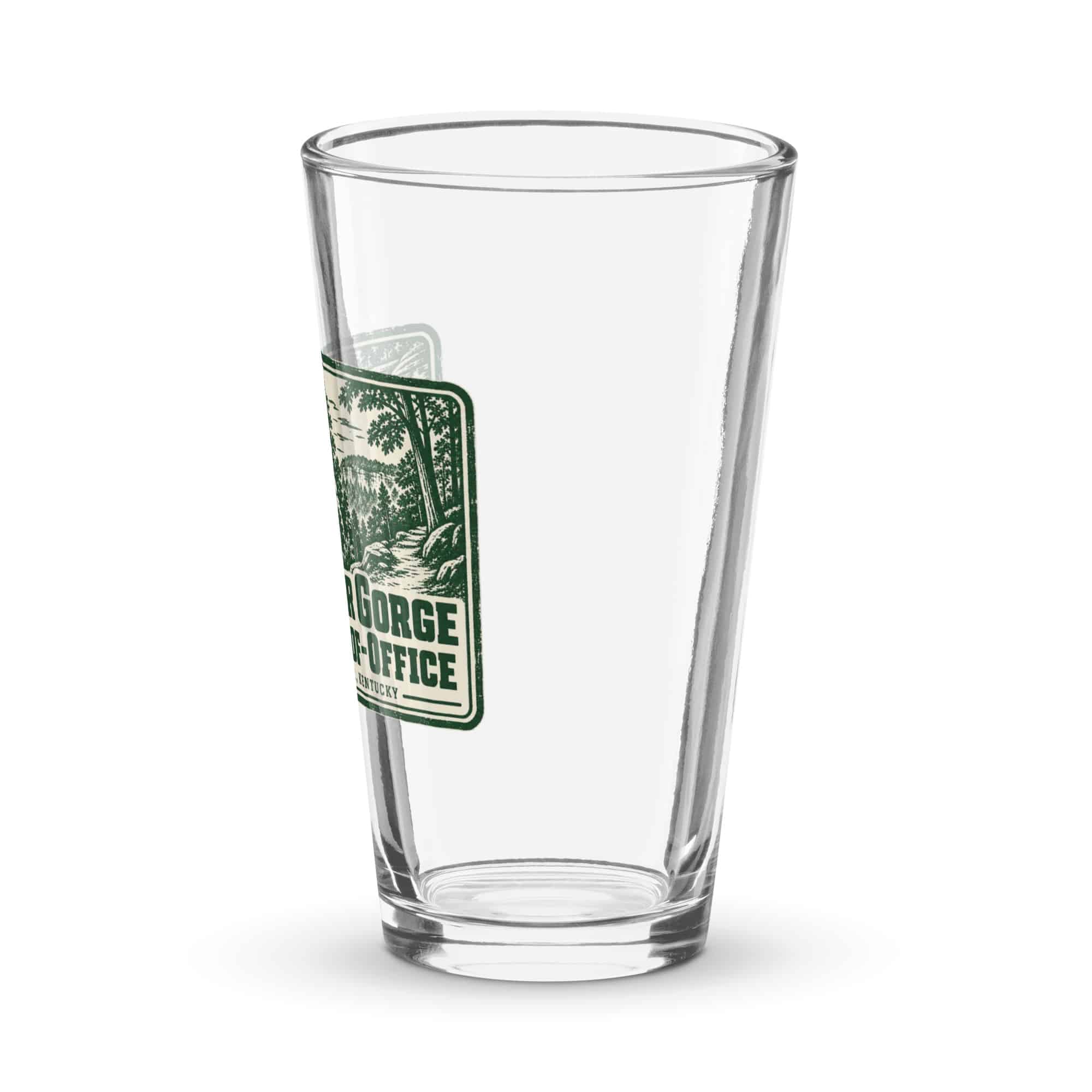 Red River Gorge Pint Glass: Red River Gorge Is My Out-of-Office, Forest Ink Stamp