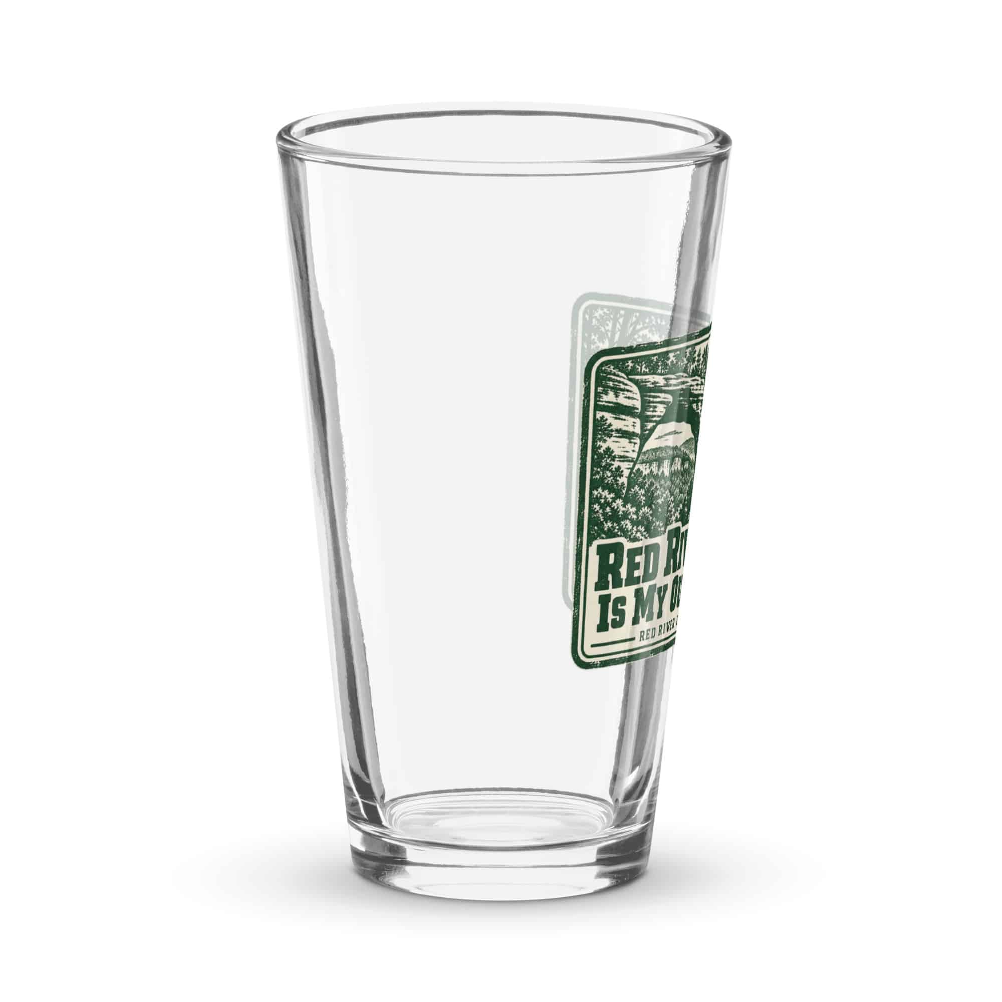 Red River Gorge Pint Glass: Red River Gorge Is My Out-of-Office, Forest Ink Stamp