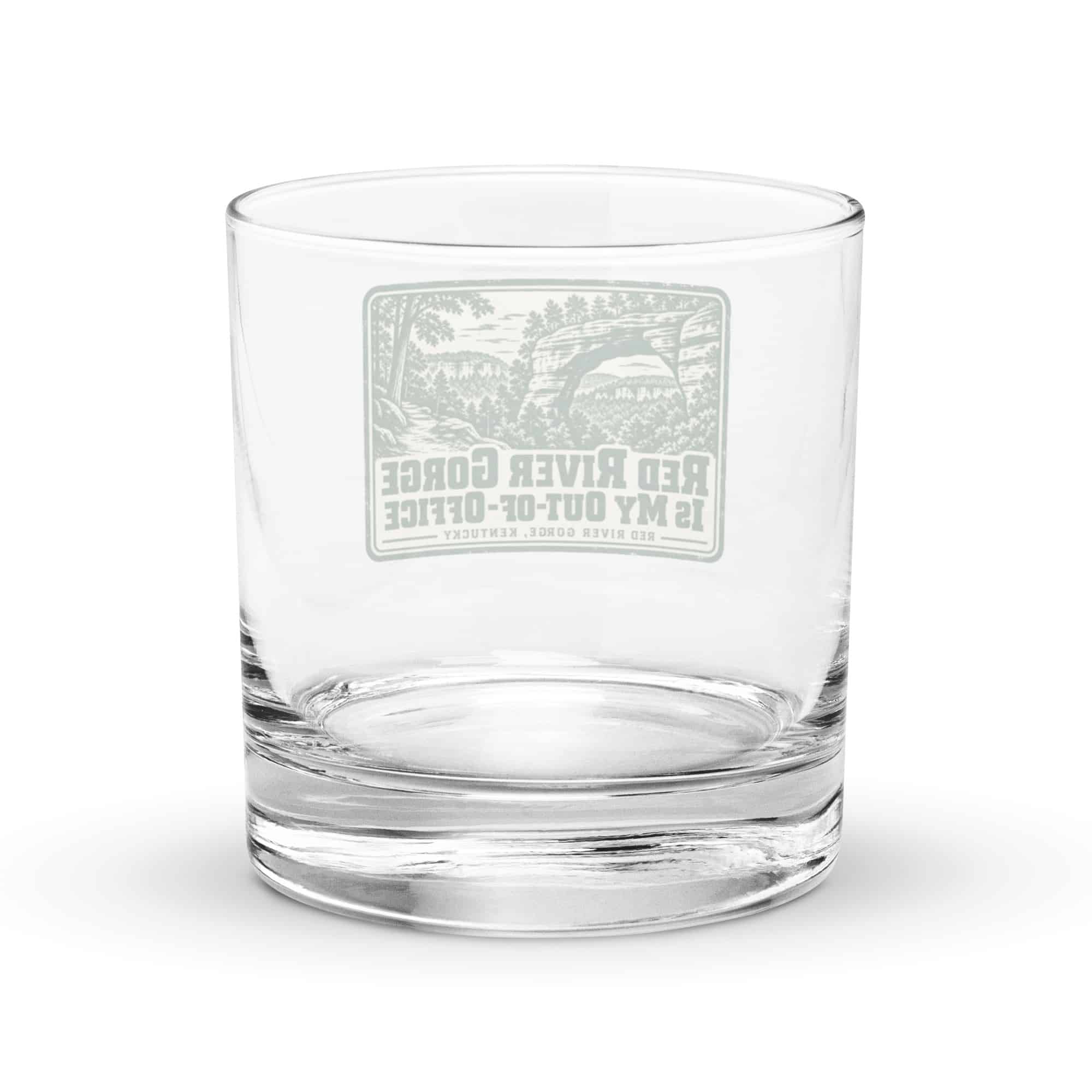 Red River Gorge Rocks Glass: Red River Gorge Is My Out-of-Office, Forest Ink Stamp