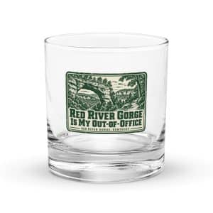 Red River Gorge Rocks Glass: Red River Gorge Is My Out-of-Office, Forest Ink Stamp - 10.5 oz - Main