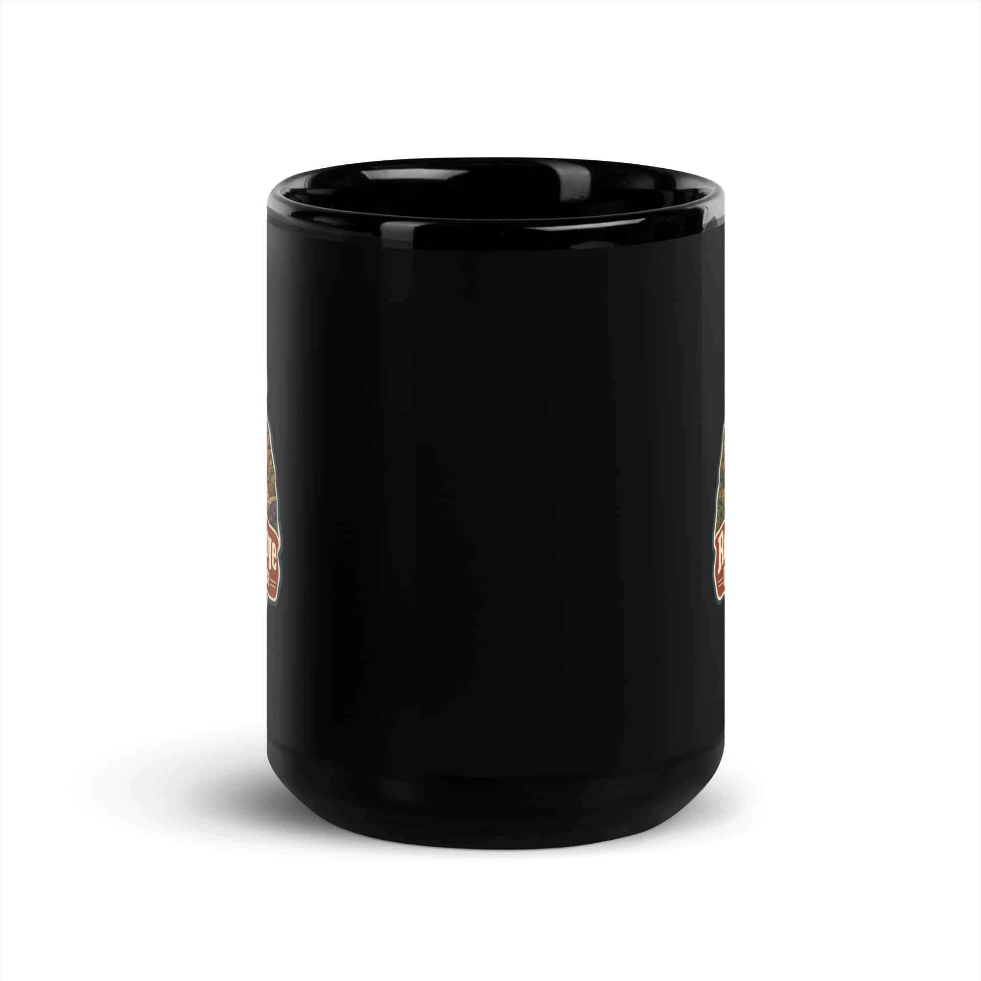 Red River Gorge Black Coffee Mug: Red River Gorge Is My Out-of-Office, Scenic Shield Badge