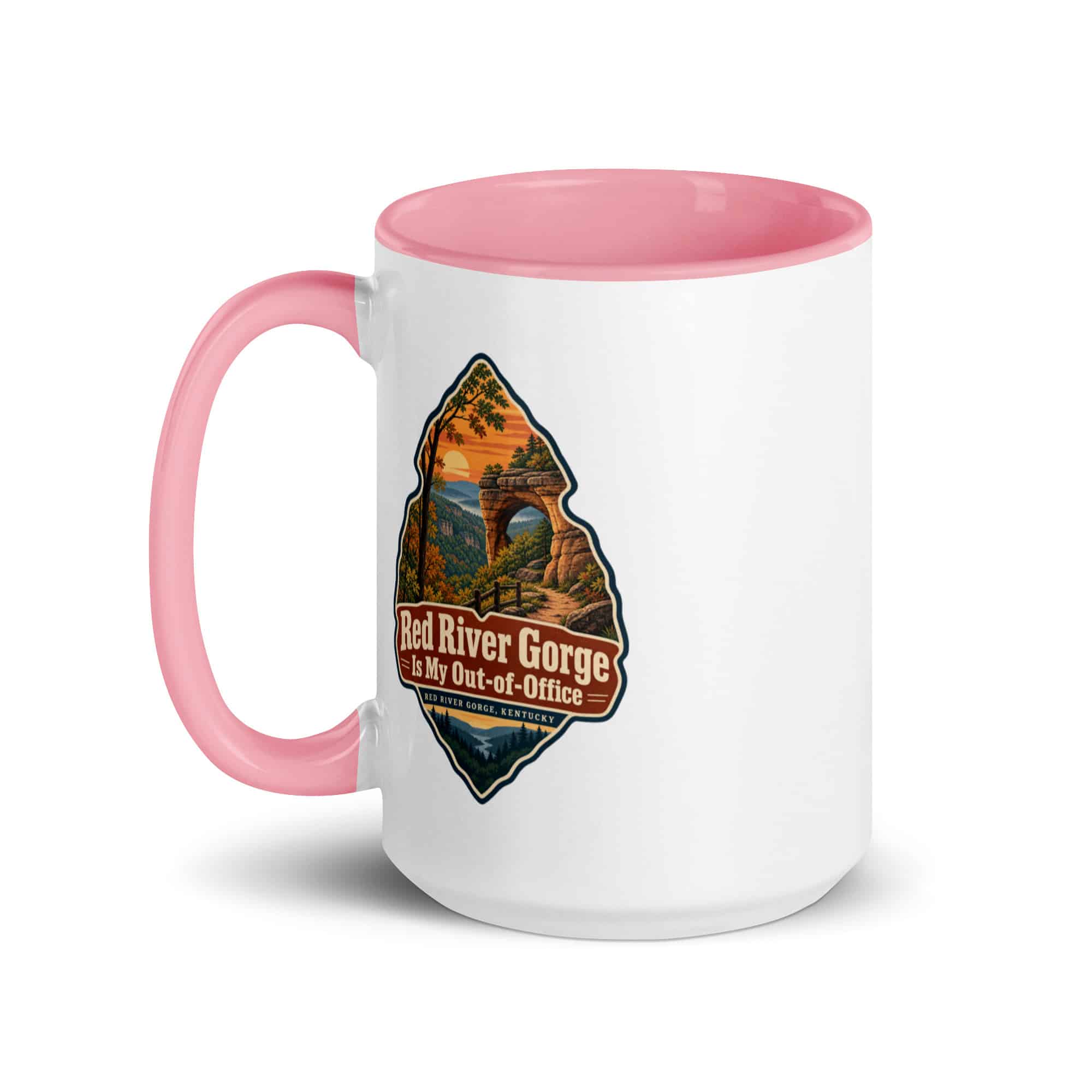 Red River Gorge Color Inside Coffee Mug: Red River Gorge Is My Out-of-Office, Scenic Shield Badge