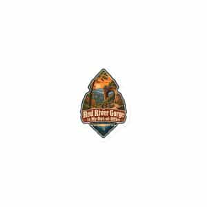 Red River Gorge Die-Cut Magnet: Red River Gorge Is My Out-of-Office, Scenic Shield Badge - 3″×3″ - Main