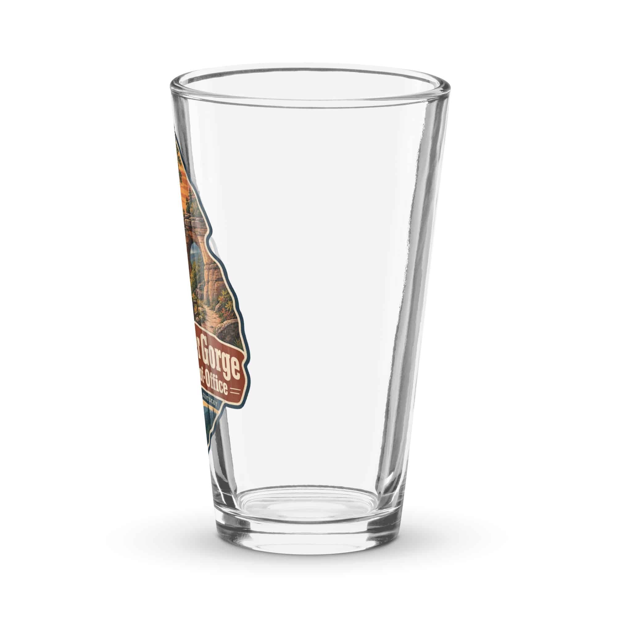 Red River Gorge Pint Glass: Red River Gorge Is My Out-of-Office, Scenic Shield Badge