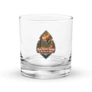 Red River Gorge Rocks Glass: Red River Gorge Is My Out-of-Office, Scenic Shield Badge - 10.5 oz - Main
