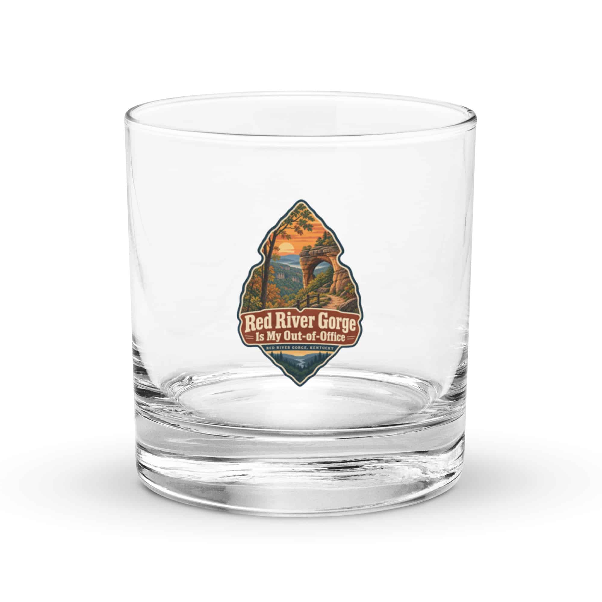 Red River Gorge Rocks Glass: Red River Gorge Is My Out-of-Office, Scenic Shield Badge