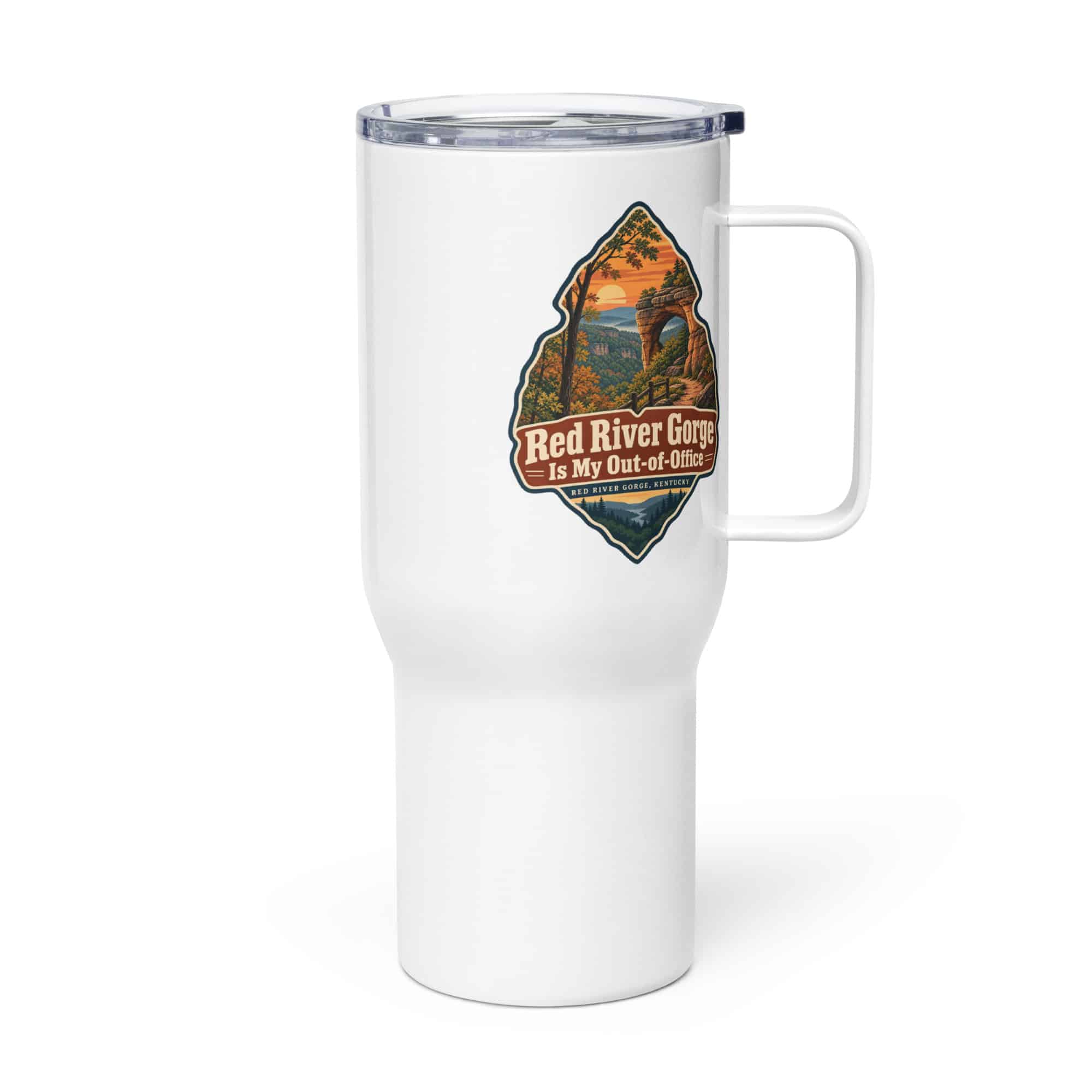 Red River Gorge Travel Mug: Red River Gorge Is My Out-of-Office, Scenic Shield Badge