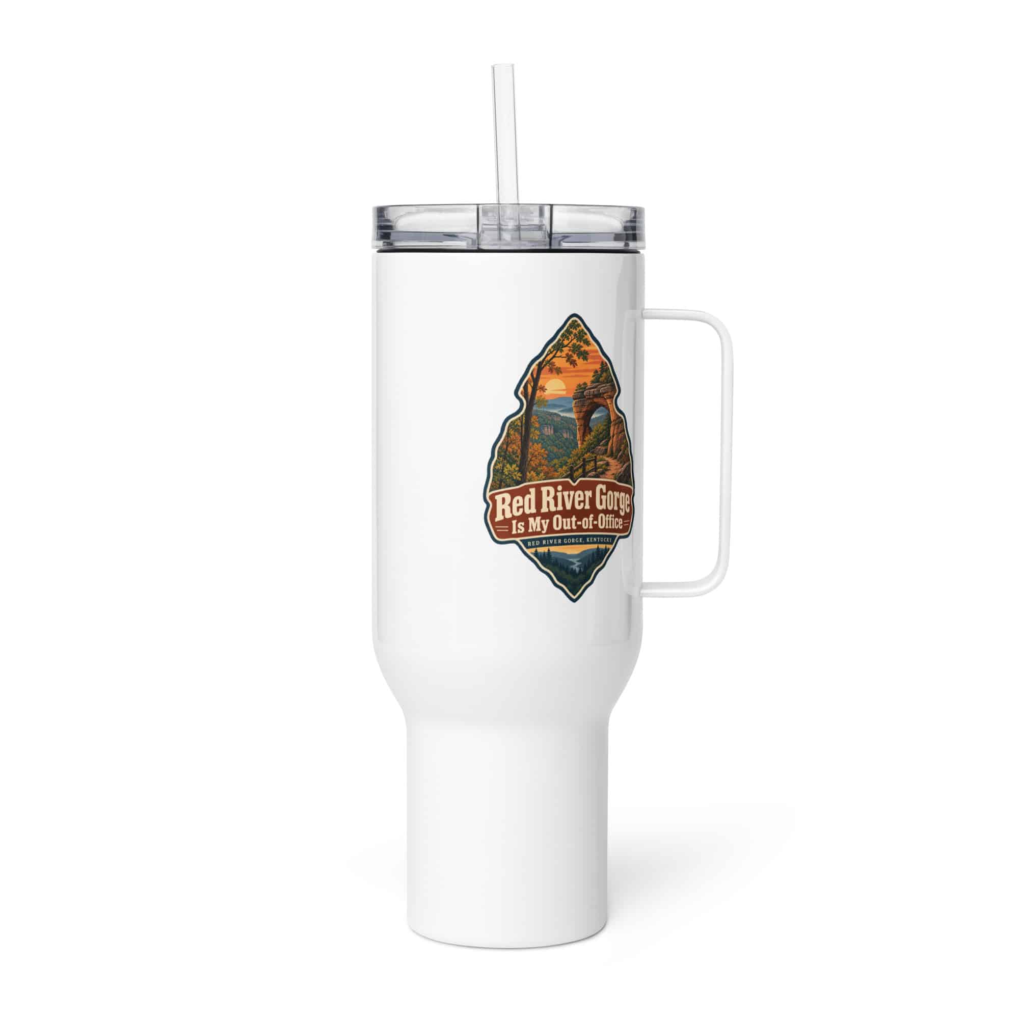 Red River Gorge Travel Mug: Red River Gorge Is My Out-of-Office, Scenic Shield Badge