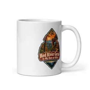 Red River Gorge White Ceramic Coffee Mug: Red River Gorge Is My Out-of-Office, Scenic Shield Badge - 11 oz - Main