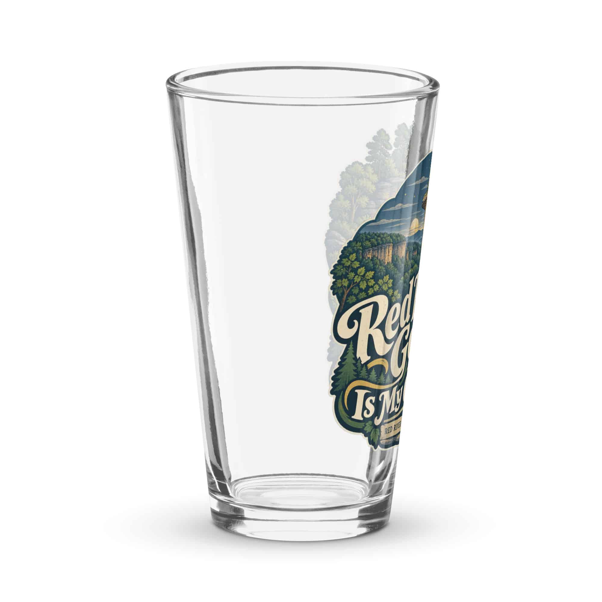 Red River Gorge Pint Glass: Red River Gorge Is My Out-of-Office, Woodland Scenic Lettering