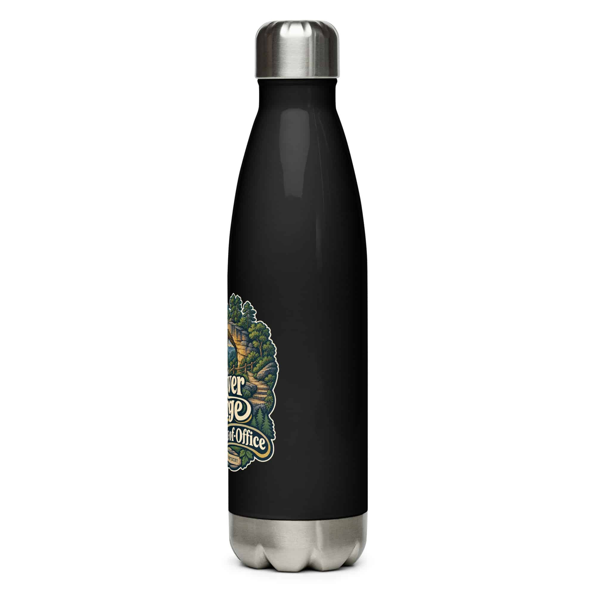 Red River Gorge Stainless Steel Water Bottle: Red River Gorge Is My Out-of-Office, Woodland Scenic Lettering